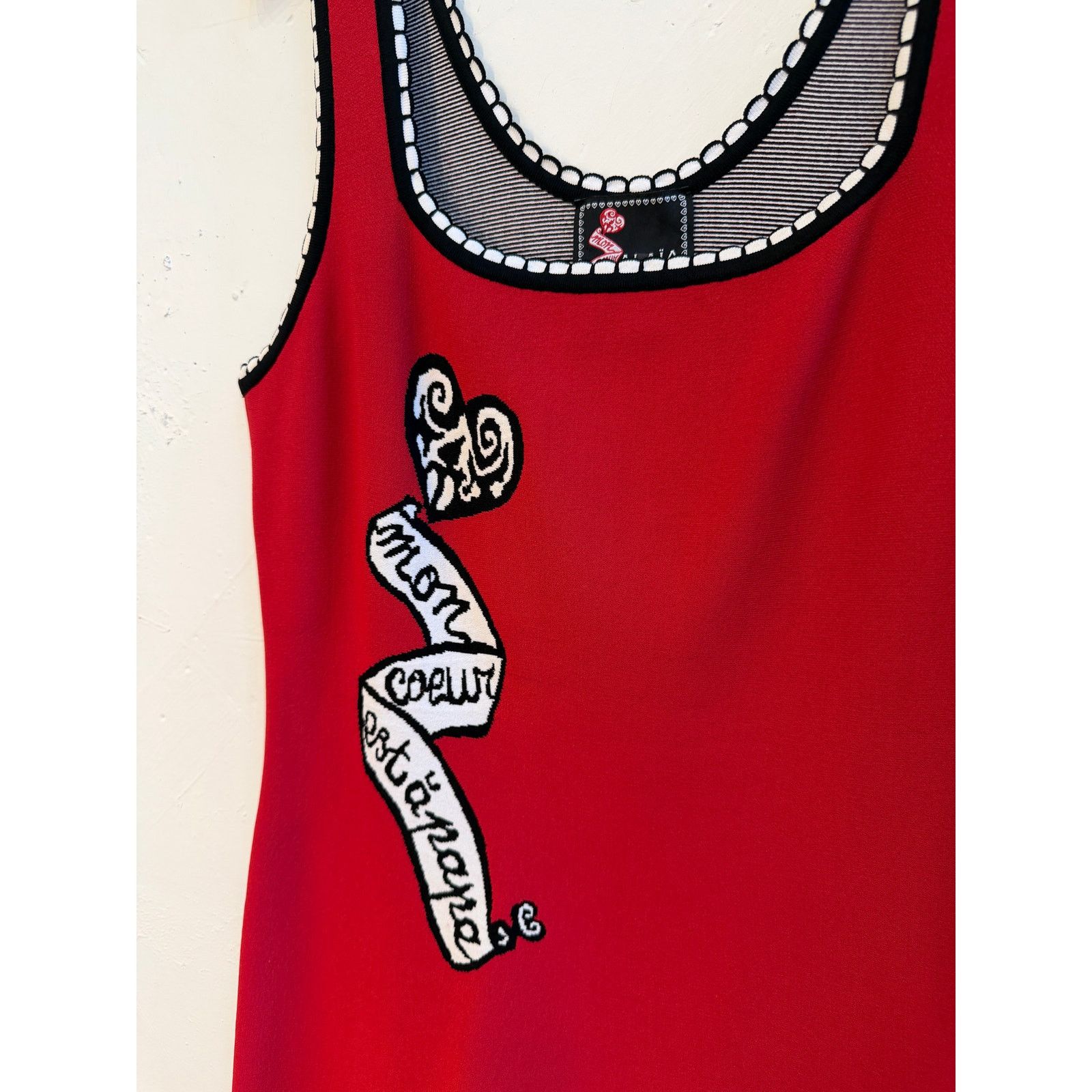 Alaia Alaia Paris "Mon Coeur est à Papa" Knit Mini Dress Size M / US 6-8 / IT 42-44 - 4 Thumbnail