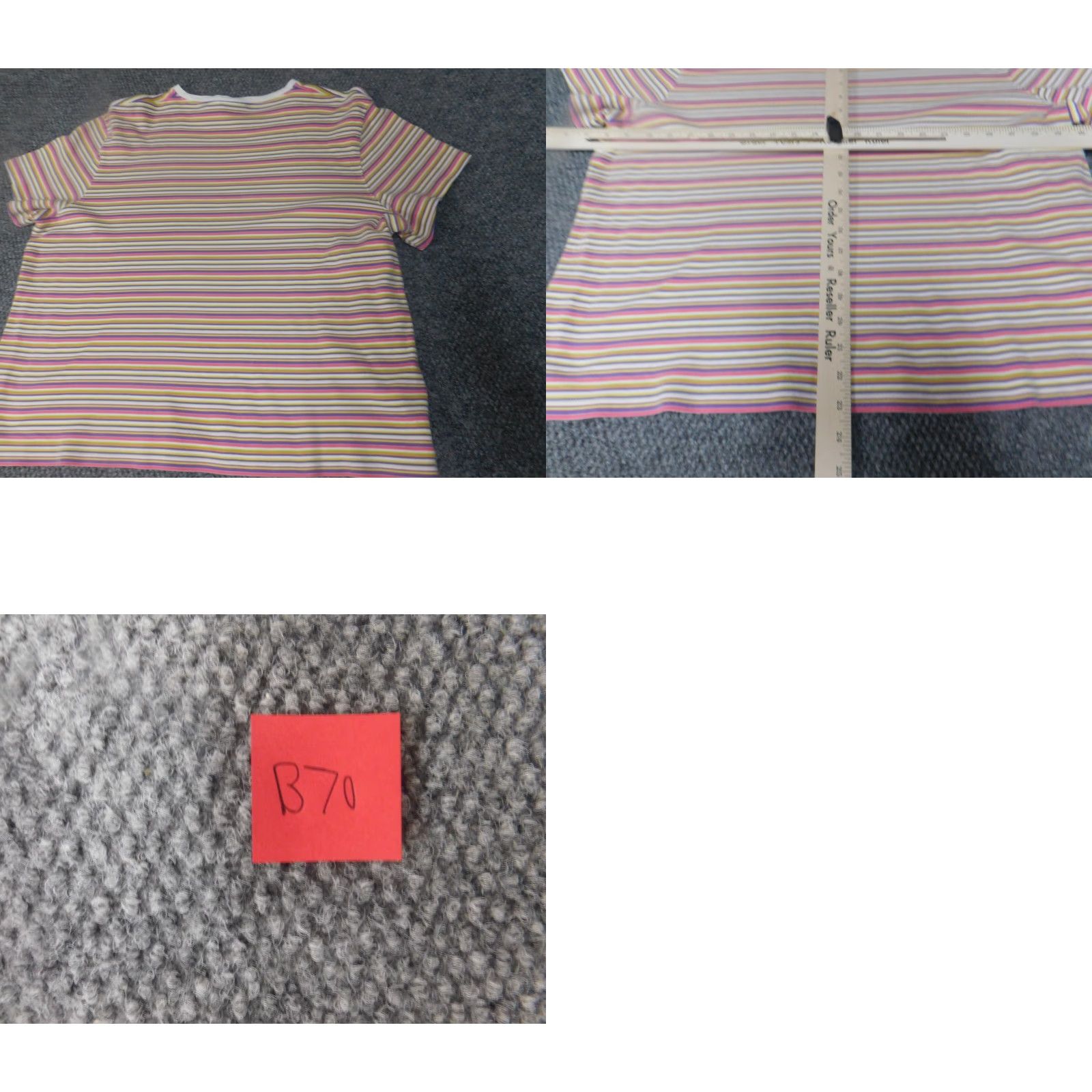 Essentials Essentials Womens Blouse 1X Plus Pink Striped Crew Neck Pullover Casual Button Polyester Rayon Size XL / US 12-14 / IT 48-50 - 8 Thumbnail
