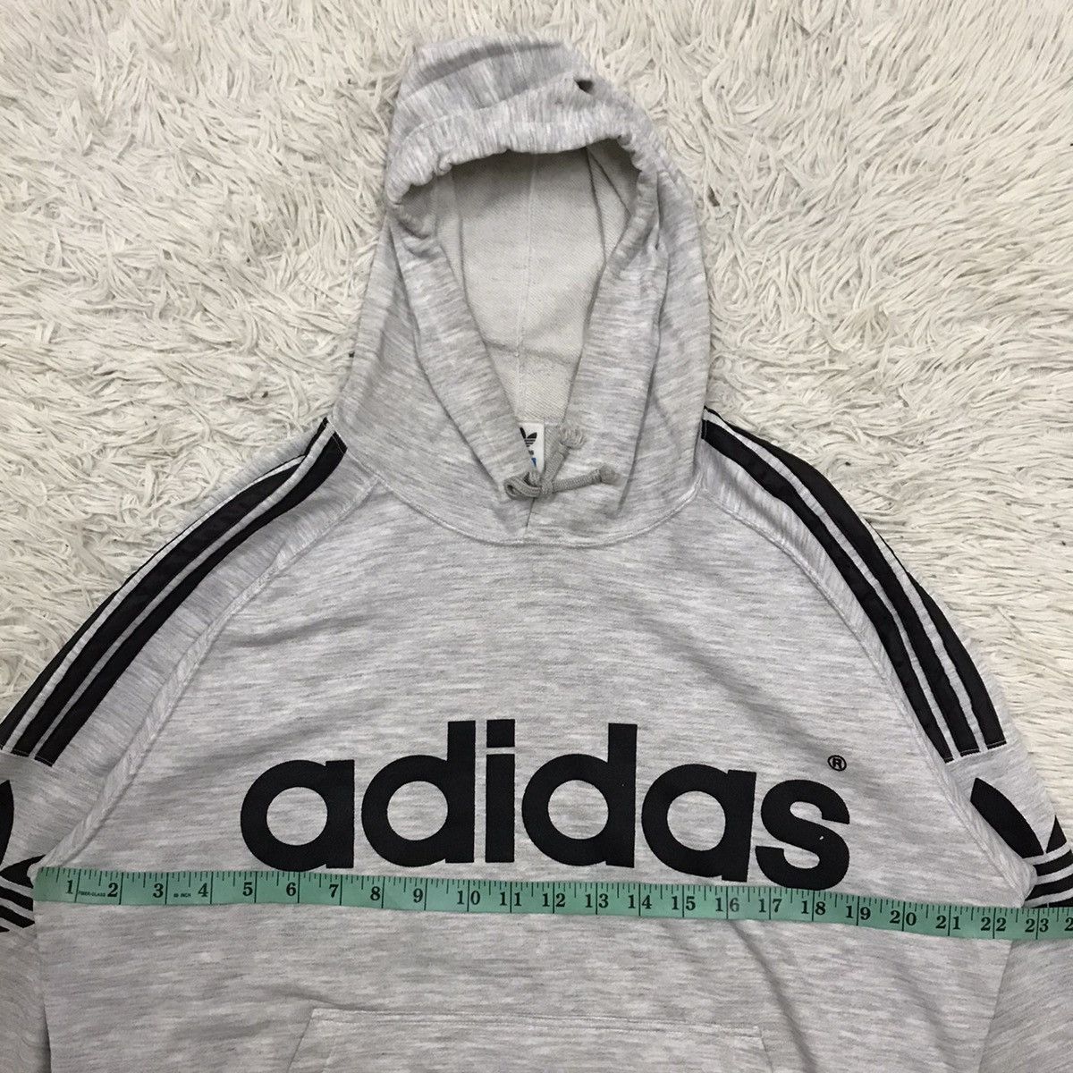 Adidas VINTAGE 90s ADIDAS SPELLOUT DISTRESSED PULLOVER HOODIE Size US L / EU 52-54 / 3 - 19 Thumbnail
