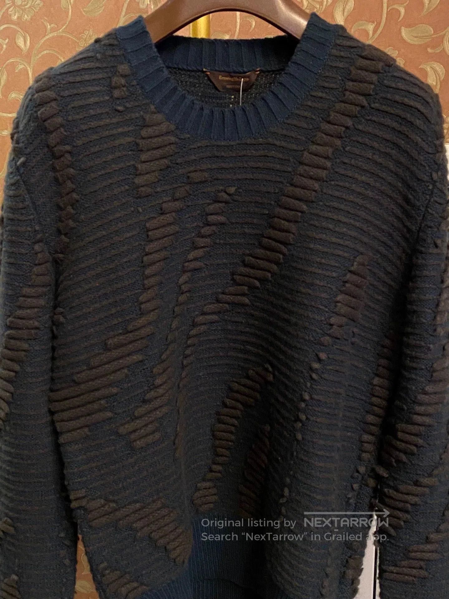 Ermenegildo Zegna Textured Black Long Sleeve Sweater. Size US M / EU 48-50 / 2 - 1 Thumbnail