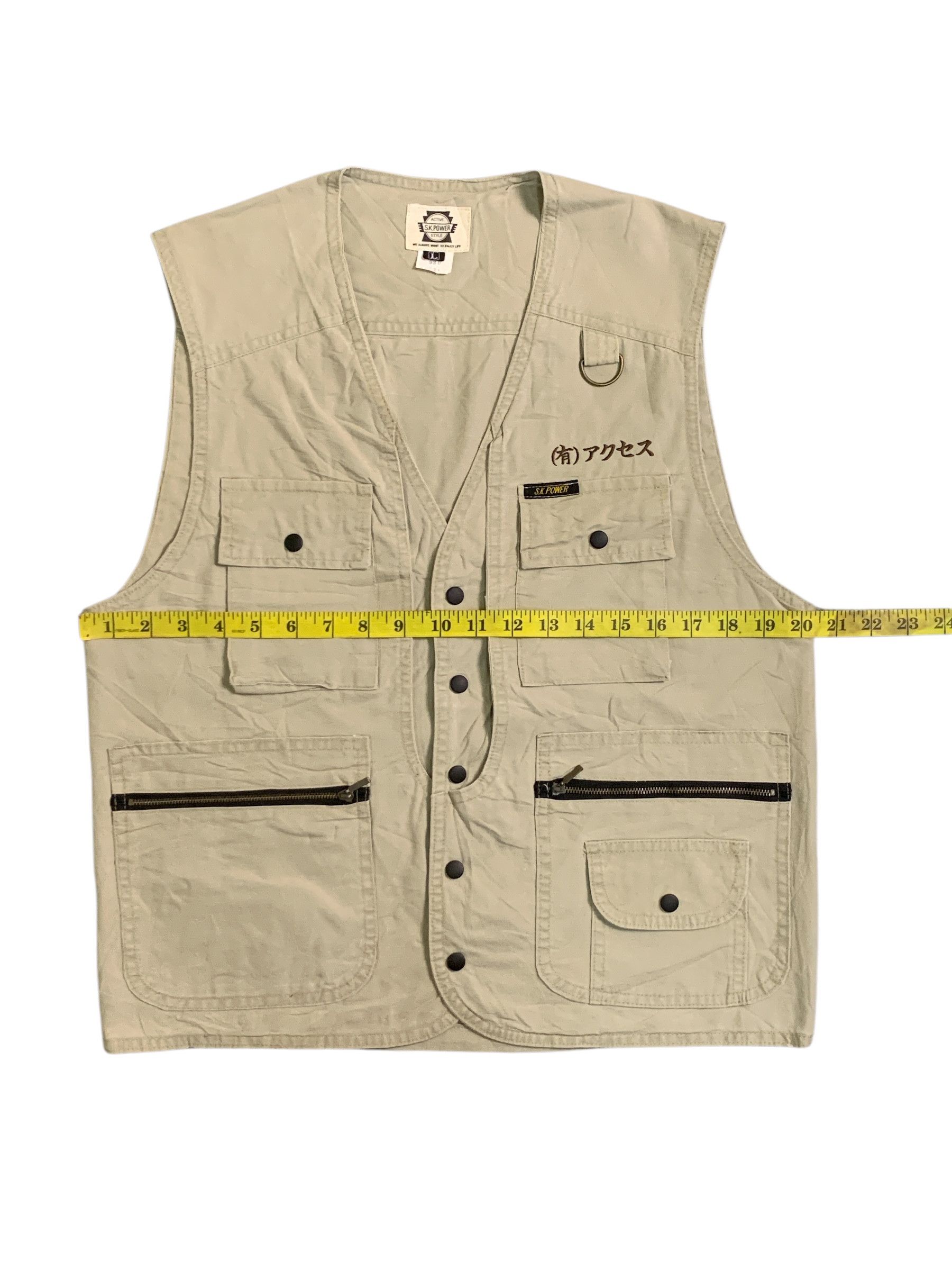 Japanese Brand Rare Design Vintage S.K.Power Active Style Vests Size US L / EU 52-54 / 3 - 7 Thumbnail