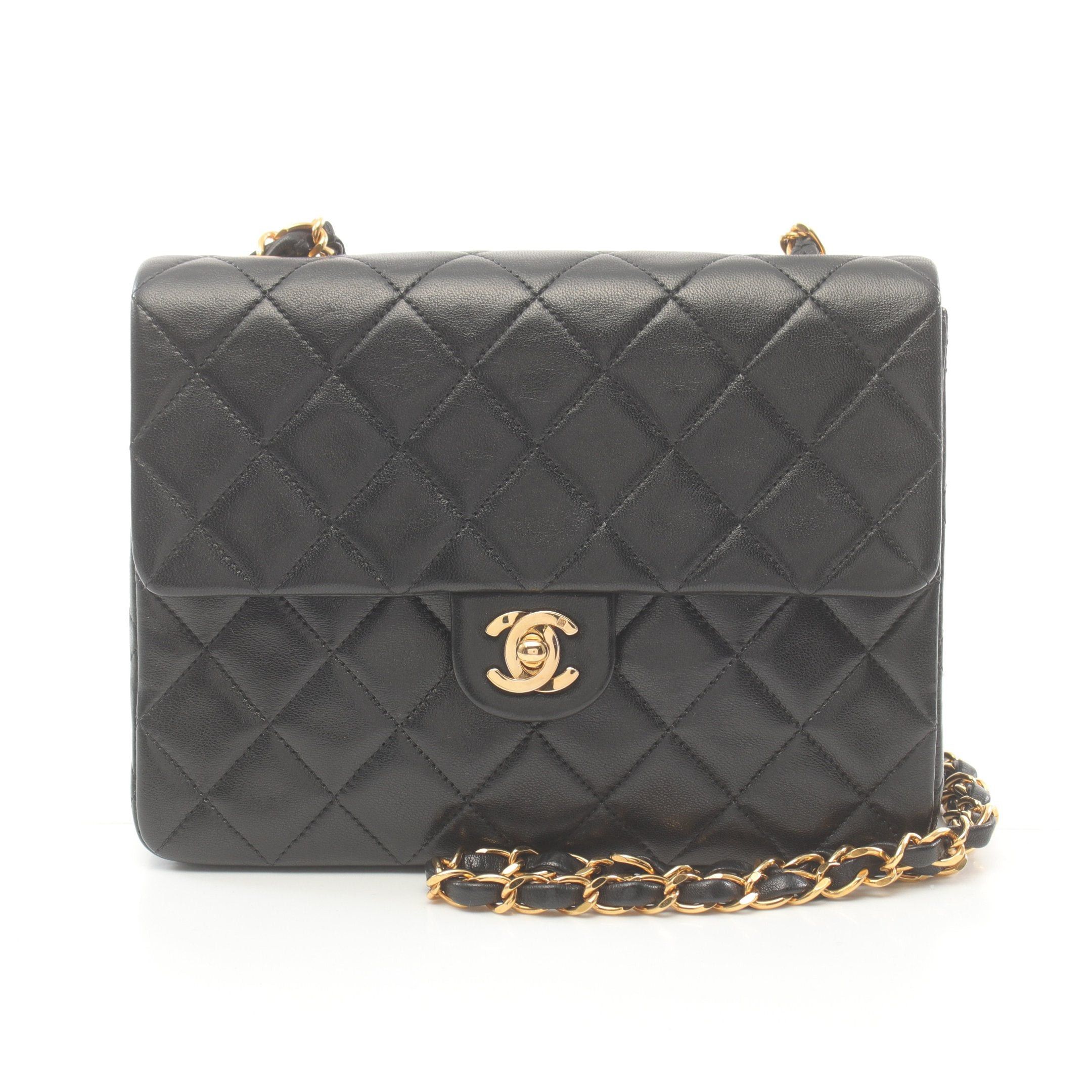 Chanel Chanel Matelasse Chain Shoulder Bag Lambskin Black Gold Hardware Size ONE SIZE - 1 Thumbnail