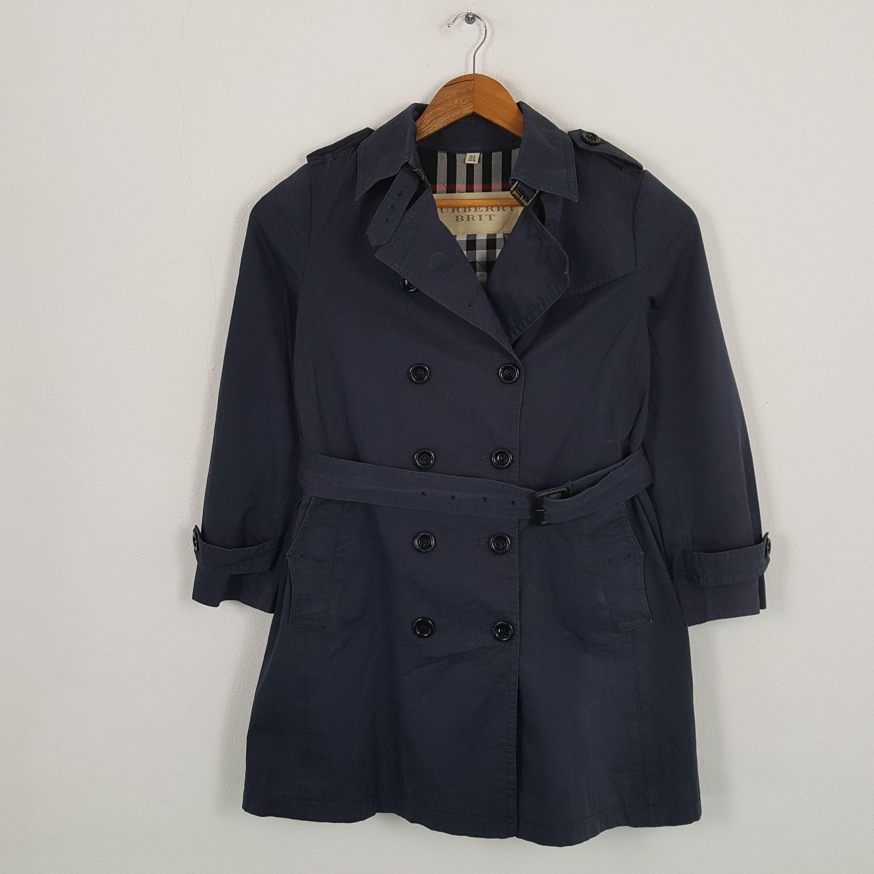 Burberry × Vintage Vintage BURBERRY BRIT Fashion Brand Designer Coat Jacket Size US S / EU 44-46 / 1 - 3 Thumbnail