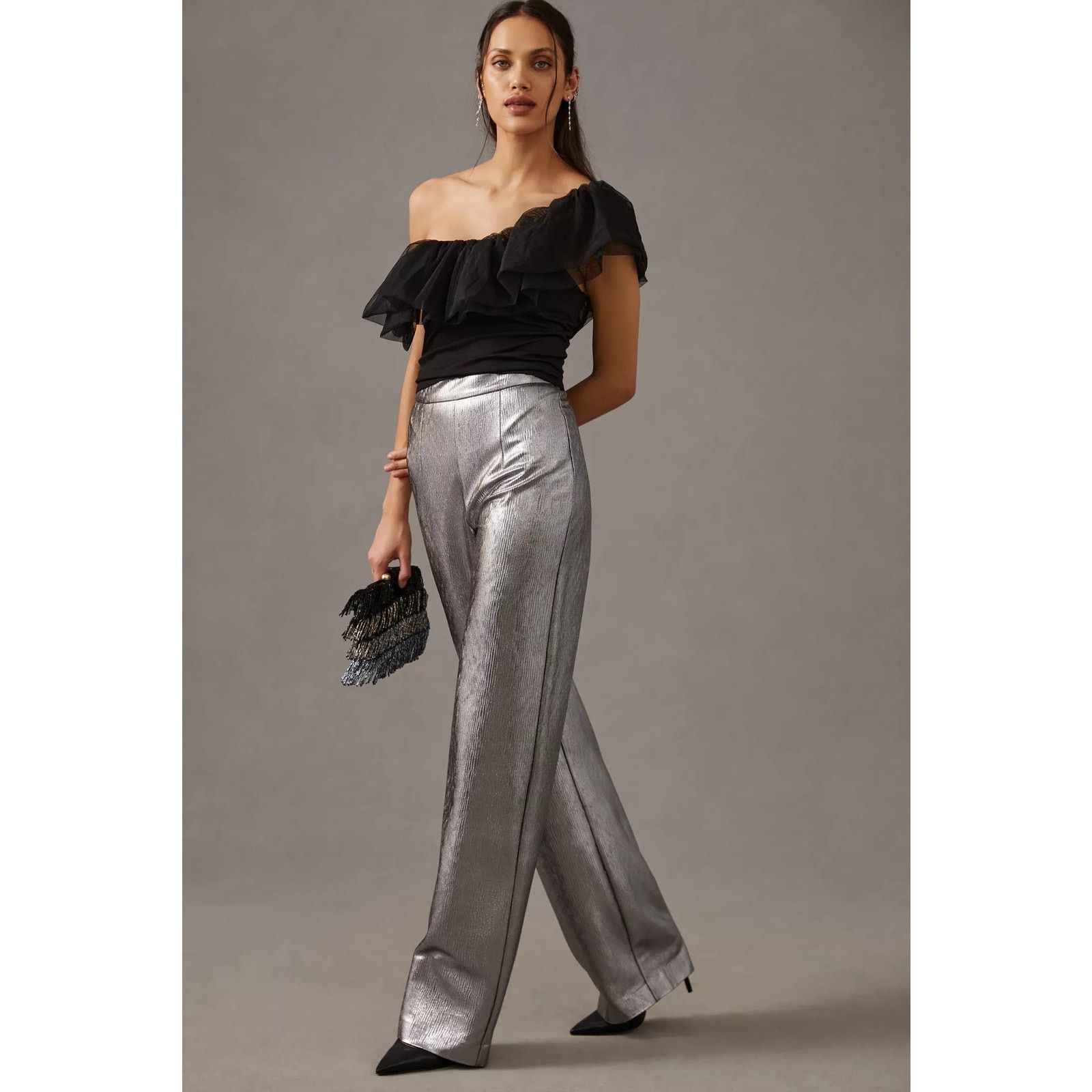 Anthropologie Anthropologie Sunday in Brooklyn One-Shoulder LARGE PETITE Size L / US 10 / IT 46 - 4 Thumbnail