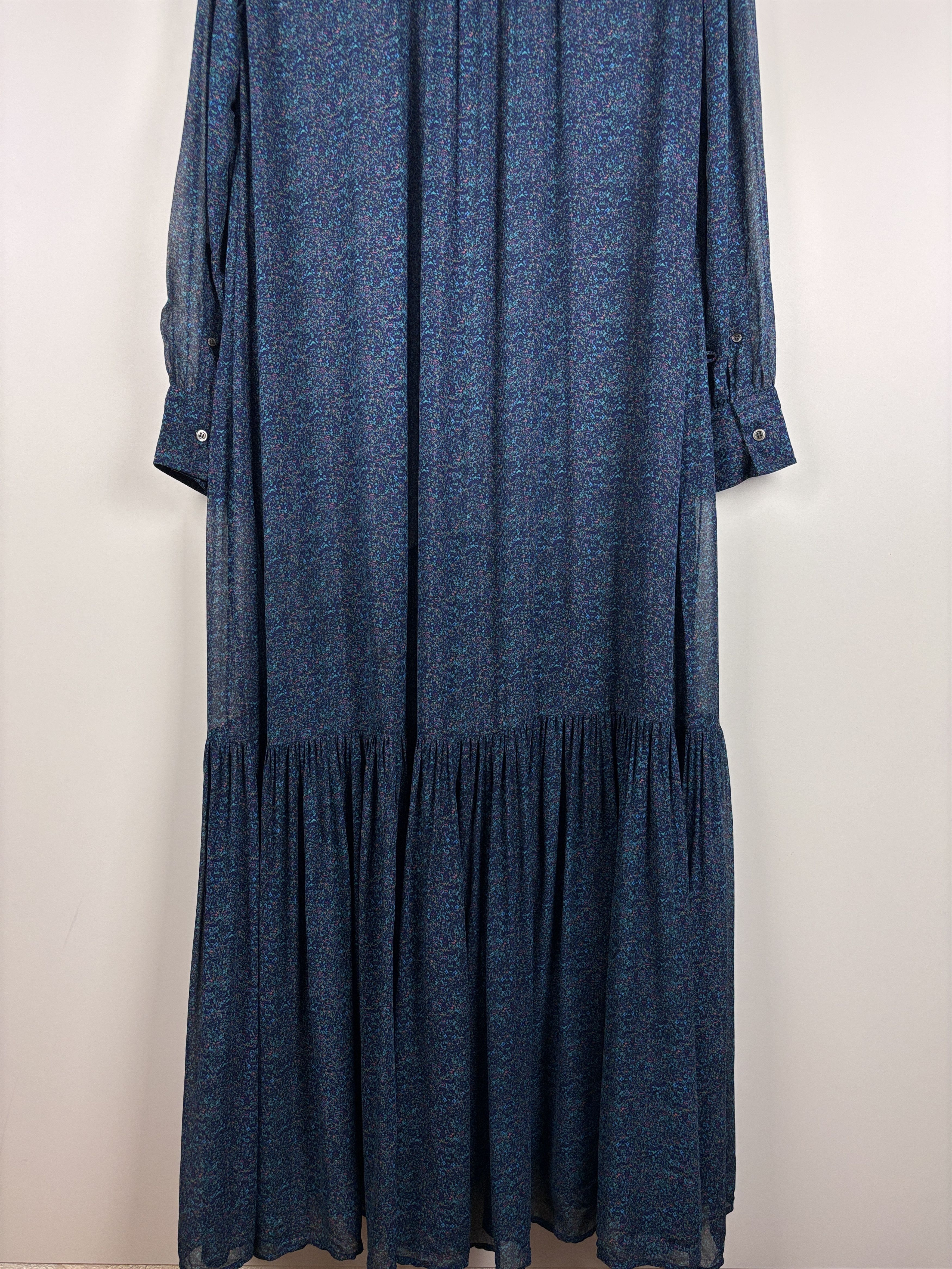 Isabel Marant × Isabel Marant Etoile Isabel Marant Etoile Long Sleeve Floral Maxi Dress Blue 38 Size XS / US 0-2 / IT 36-38 - 6 Thumbnail