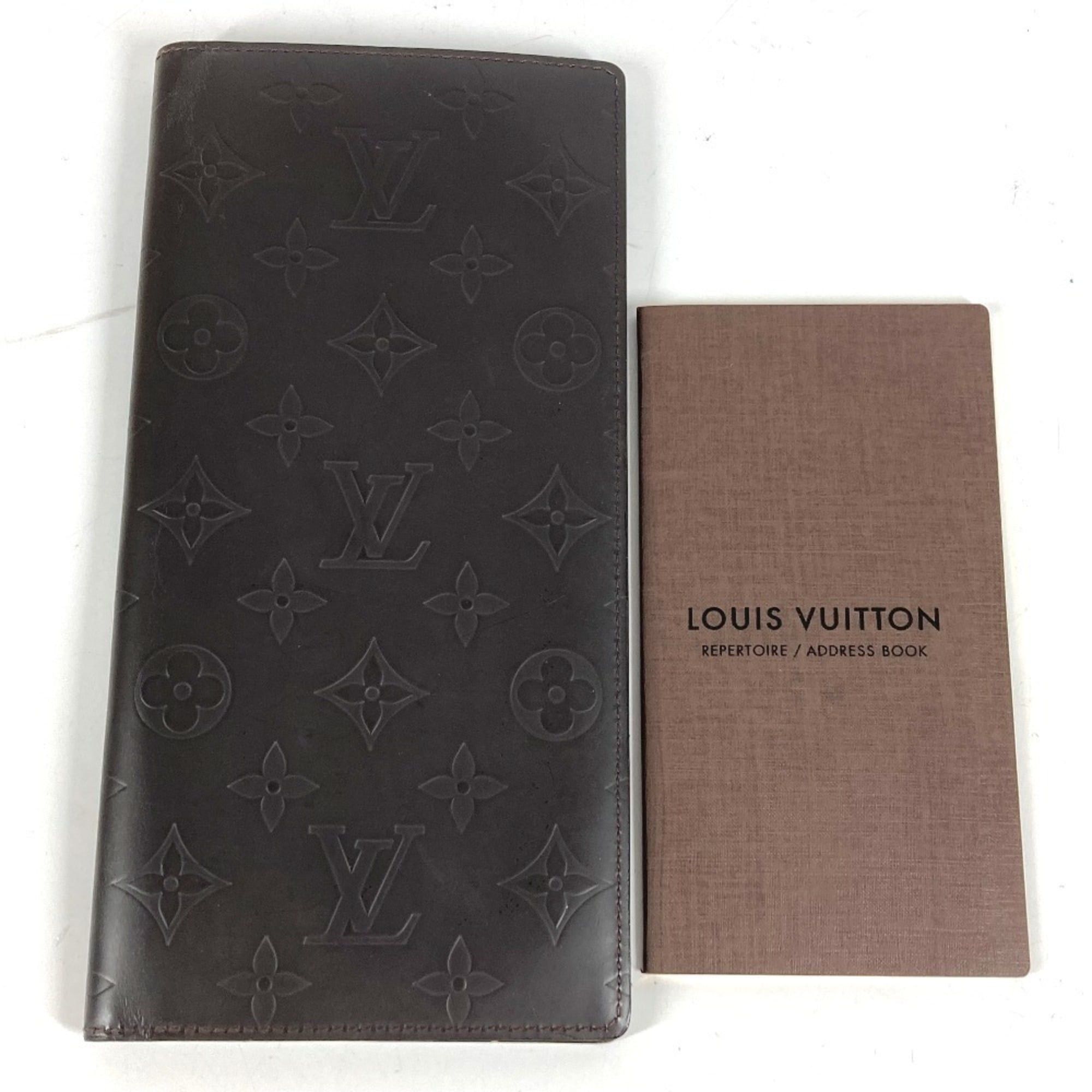 Louis Vuitton LOUIS VUITTON M66480 Monogram Glacé Portefeuille Double Bi-fold Wallet Long Leather Men's Women's Cafe Brown Size ONE SIZE - 1 Thumbnail