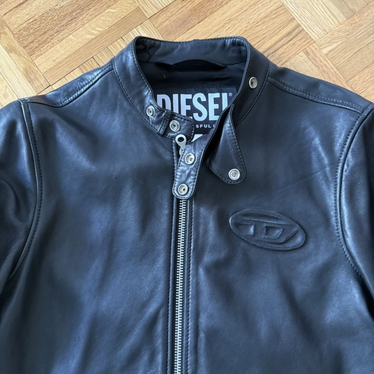 Diesel $995 Diesel L-Metalo Sheepskin Leather Biker Jacket Size US S / EU 44-46 / 1 - 4 Thumbnail