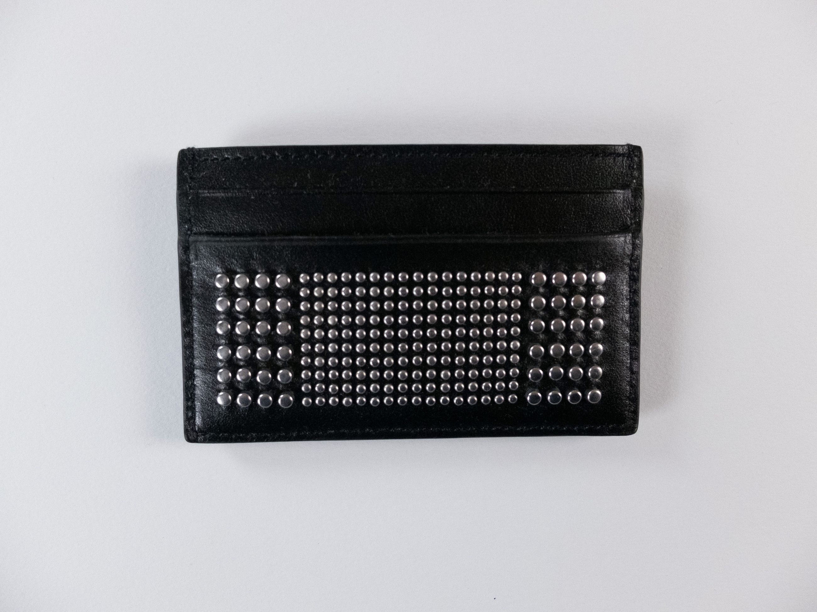 Alexander McQueen ALEXANDER MCQUEEN black leather studded card holder q Size ONE SIZE - 1 Thumbnail