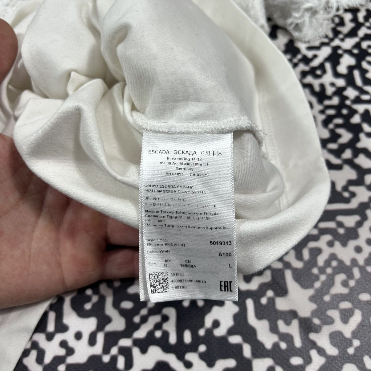 Escada Vintage Y2K Escada Mesh Floral Luxury Retro Style T-shirt Size L / US 10 / IT 46 - 16 Thumbnail