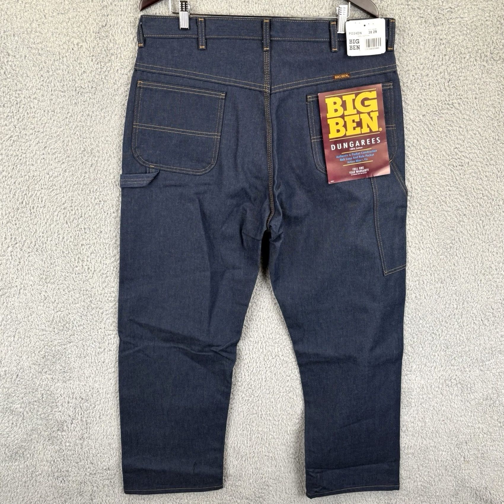 Vintage VINTAGE Big Ben Jeans Mens 38x29 Dark Blue Deadstock NEW Denim Straight Pockets USA Western Work Jeans Men Regular 29 In Inseam Size US 38 / EU 54 - 2 Thumbnail