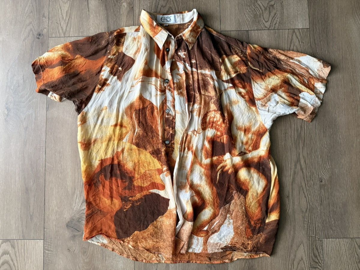 Other Vintage Eros Uomo Silk Shirt Men XL Made in Italy Size US XL / EU 56 / 4 - 1 Thumbnail