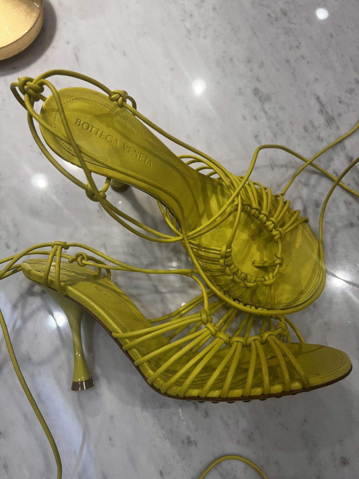 Bottega Veneta Bottega Veneta Dot Lace up Leather Sandals Size US 6.5 / IT 36.5 - 10 Thumbnail