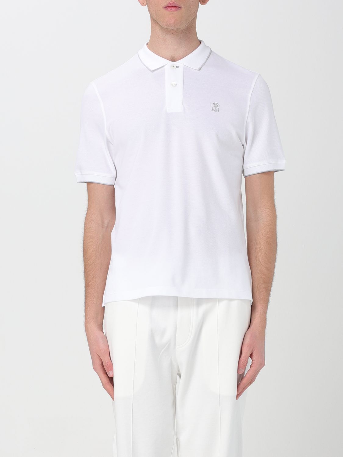 image of Brunello Cucinelli Polo Shirt Men White (Size XL)