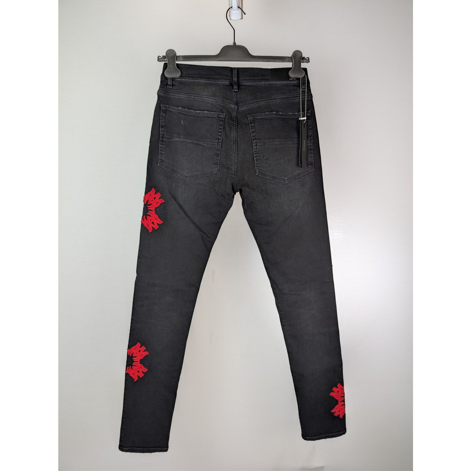 Amiri o1rshd1 MA Quad Applique Skinny Jeans in Black Size US 32 / EU 48 - 17 Thumbnail