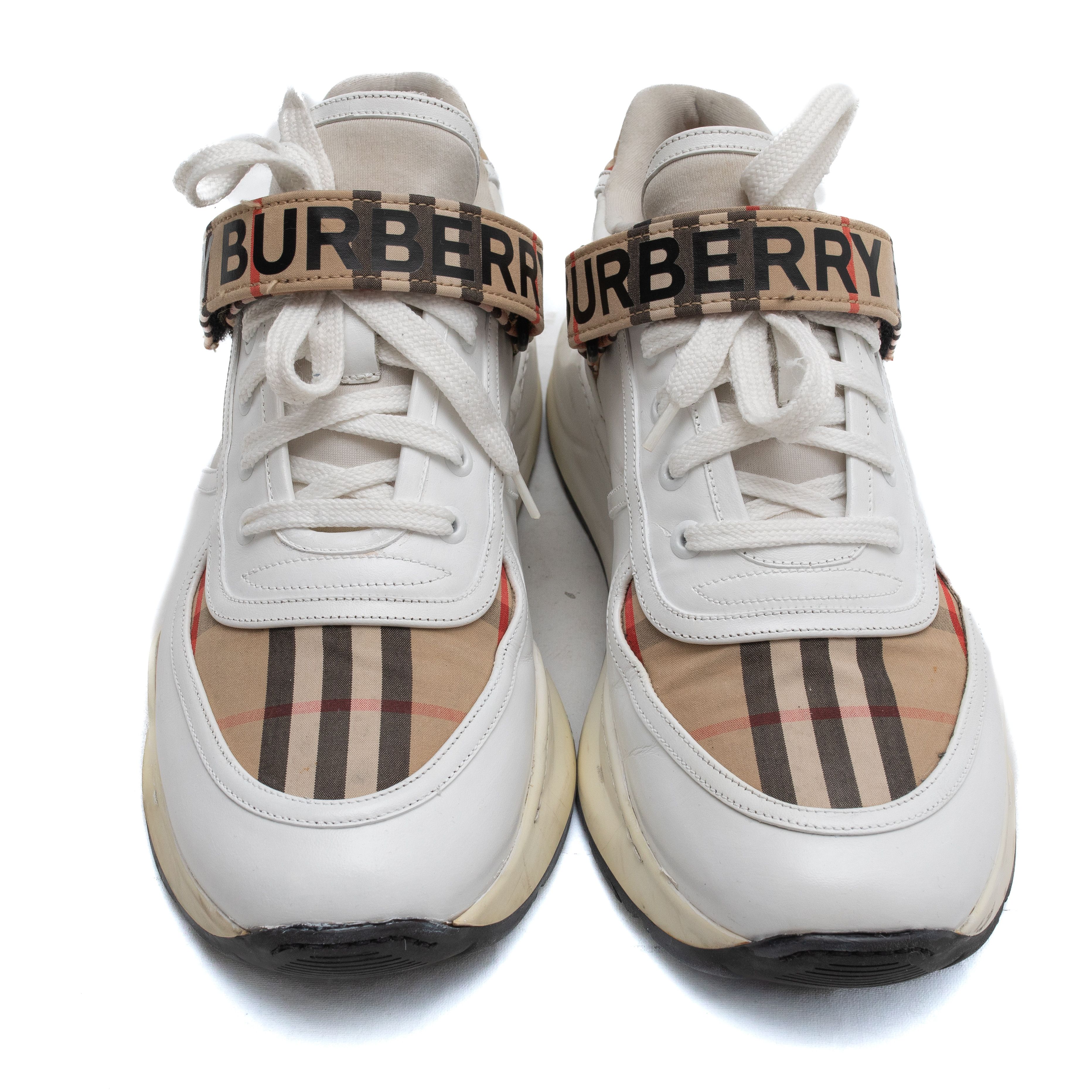 Burberry *No Tariff* BURBERRY Ronnie Low Check Sneakers Size US 8 / EU 41 - 4 Thumbnail