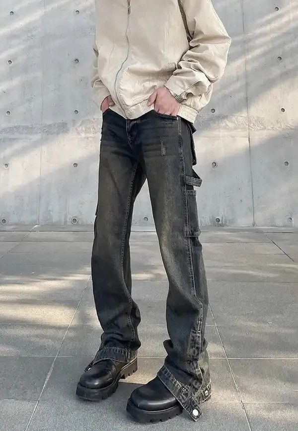 VIBE Grunge y2k faded baggy cargo jeans streetwear Size US 32 / EU 48 - 8 Thumbnail