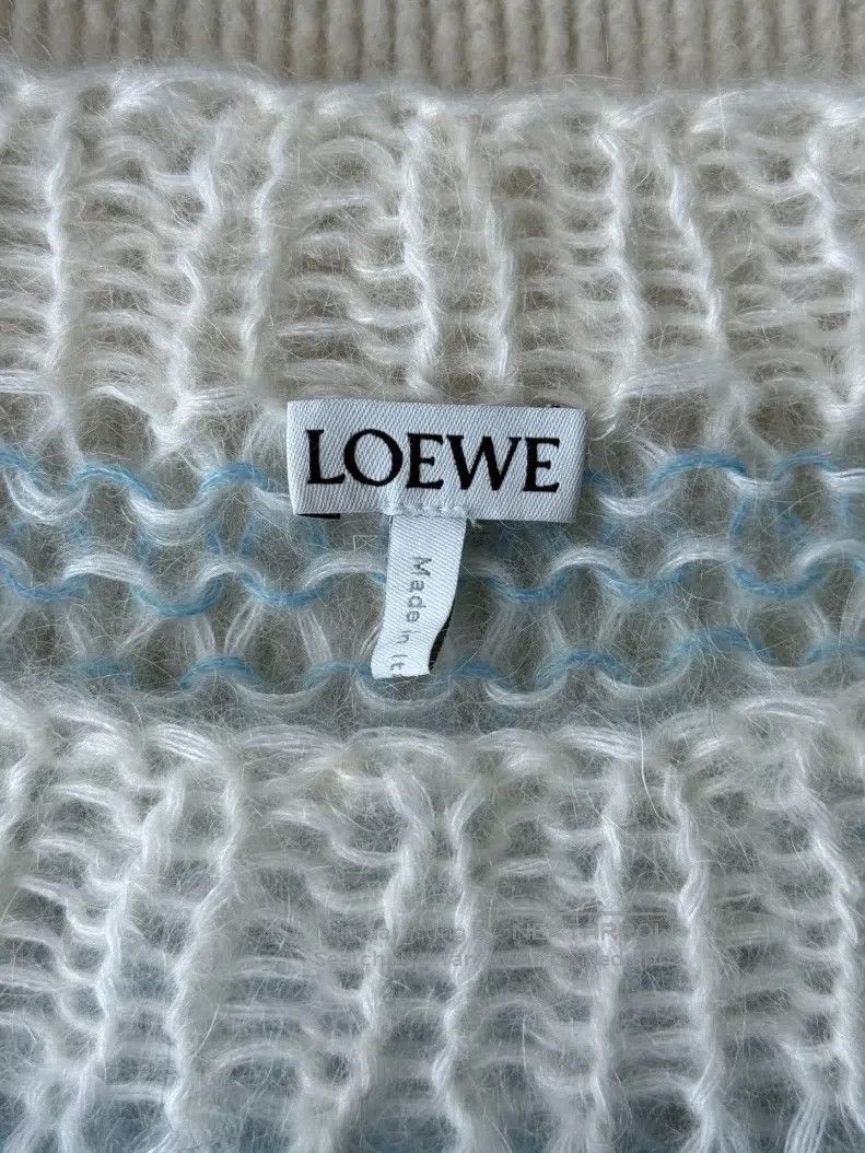 Loewe Loewe Blue Mohair Sweater Size S / US 4 / IT 40 - 4 Thumbnail