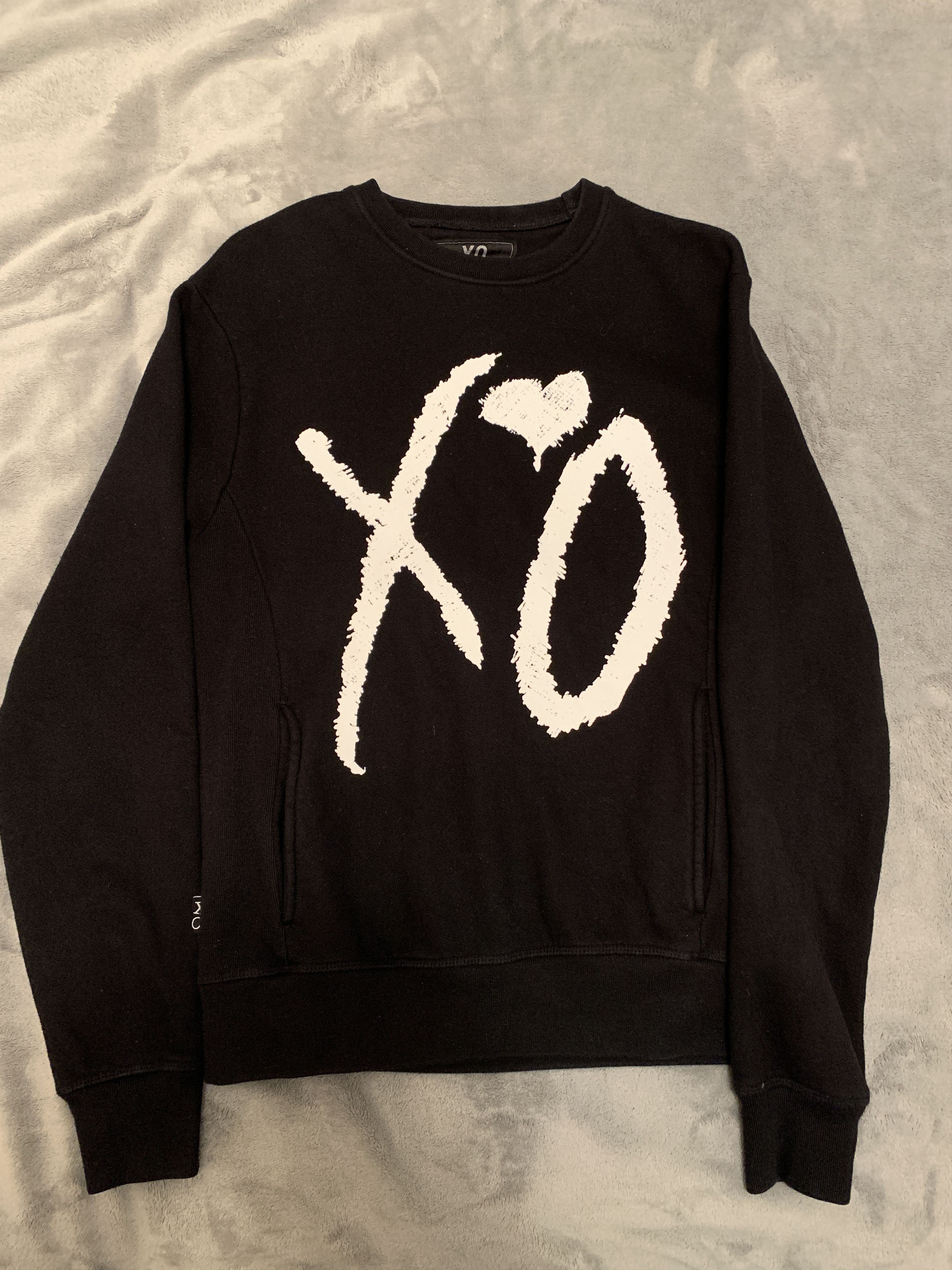 image of The Weeknd Official Issue Xo Black Crewneck, Men's (Size Small)