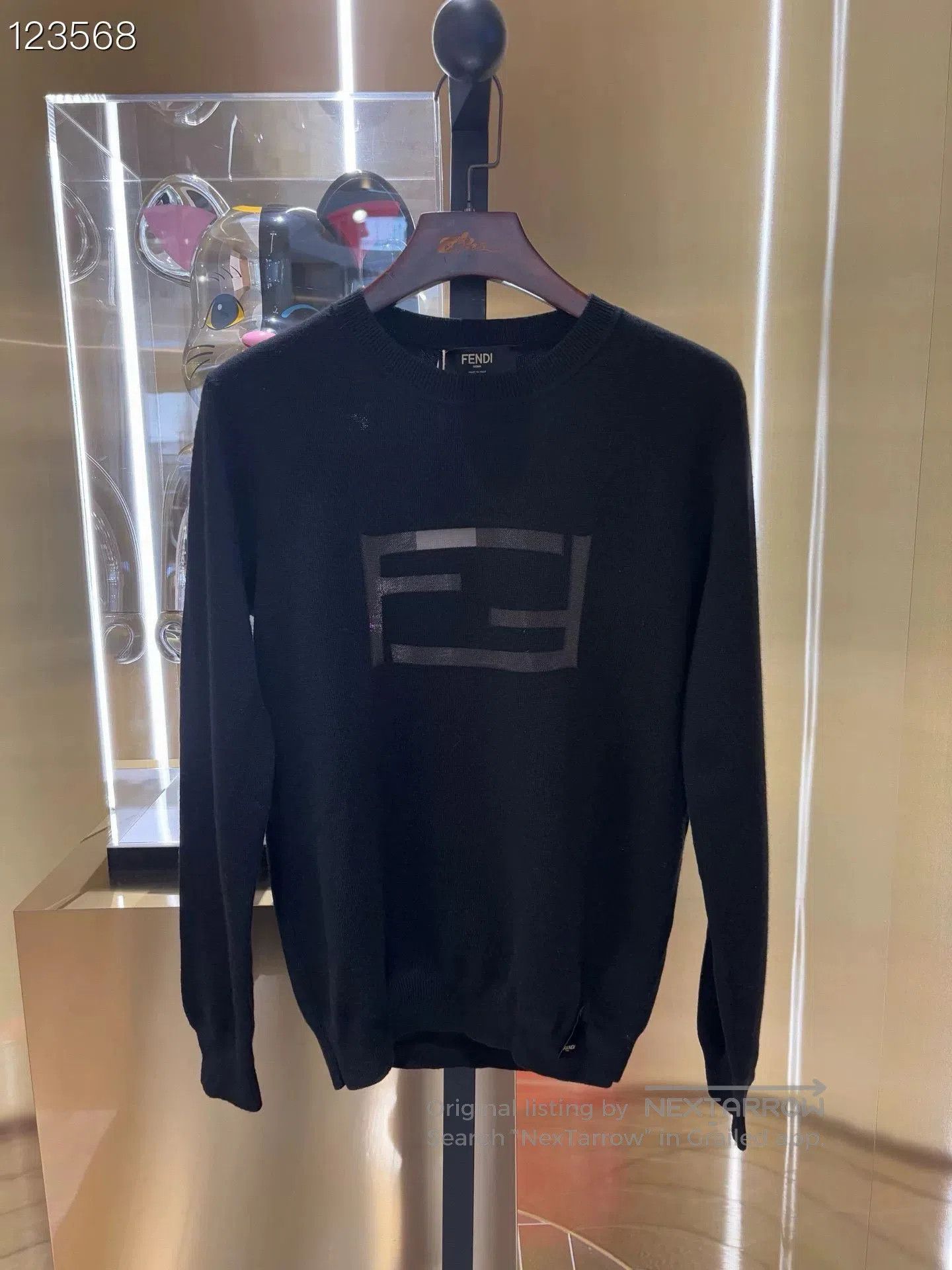Fendi Fendi 040785 D305 Black Wool Knit Sweater. Size US S / EU 44-46 / 1 - 1 Thumbnail