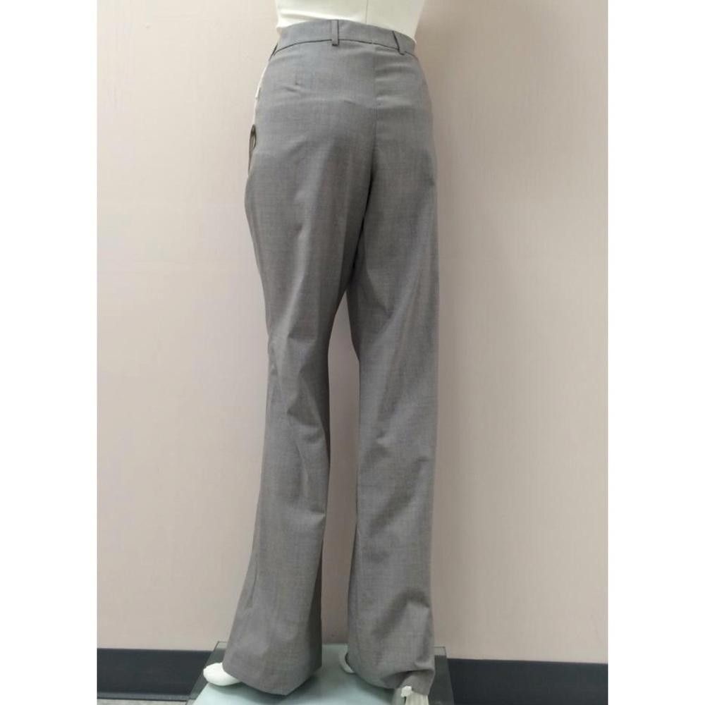 Designer Akris Punto Grey Flare Pants Size 32" / US 10 / IT 46 - 2 Thumbnail