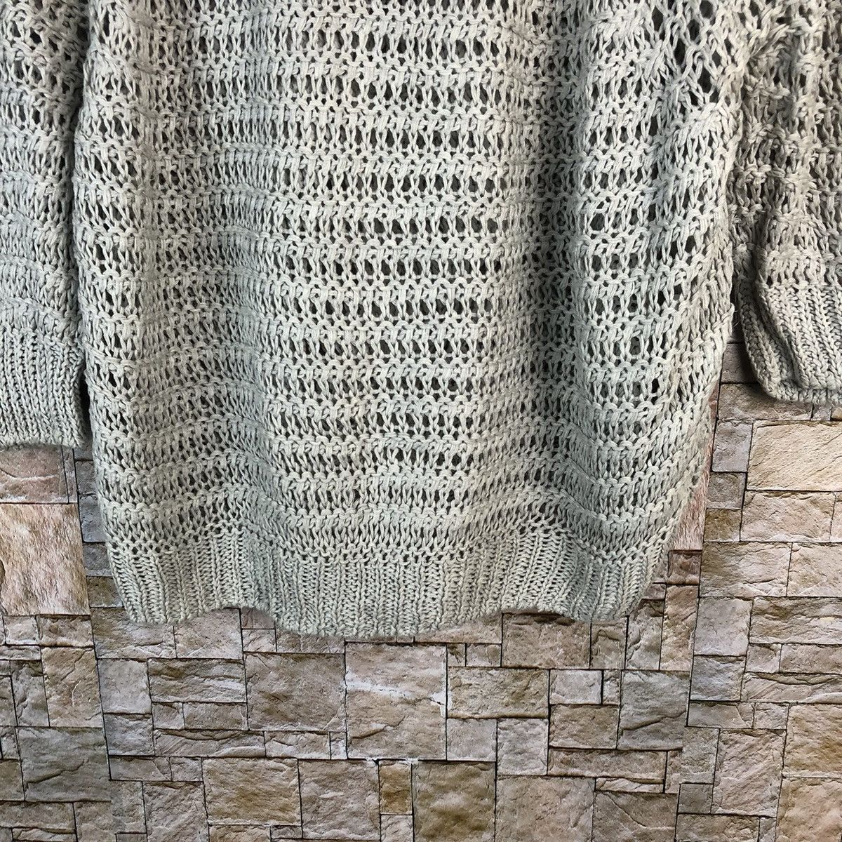 Homespun Knitwear Galevie Vie Grey crochet vintage Knitwear #A507 Size S / US 4 / IT 40 - 6 Thumbnail