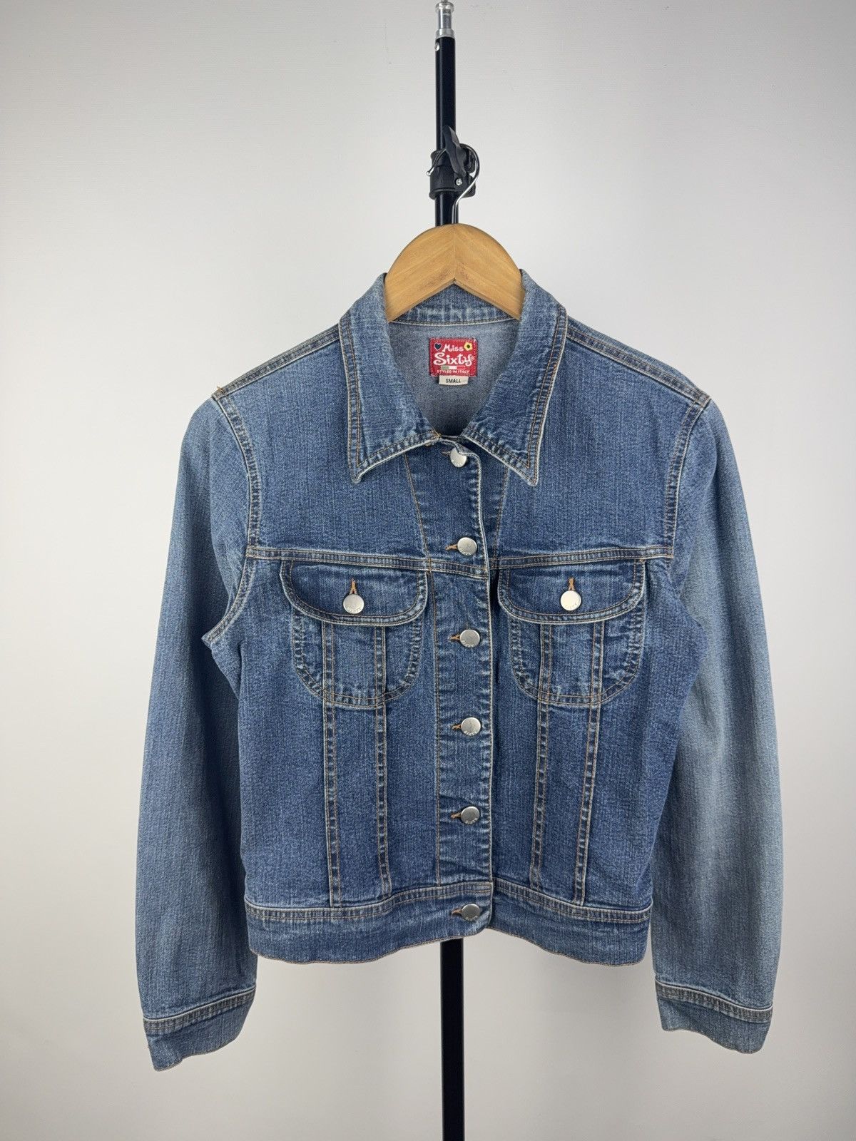 Miss Sixty Rare Vintage Y2K Miss Sixty Faded Denim Jacket Retro 90s Size S / US 4 / IT 40 - 1 Thumbnail