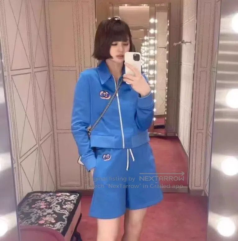 Gucci Gucci Size XS Blue logo embroidered cotton casual drawstrin Size US 27 - 8 Thumbnail