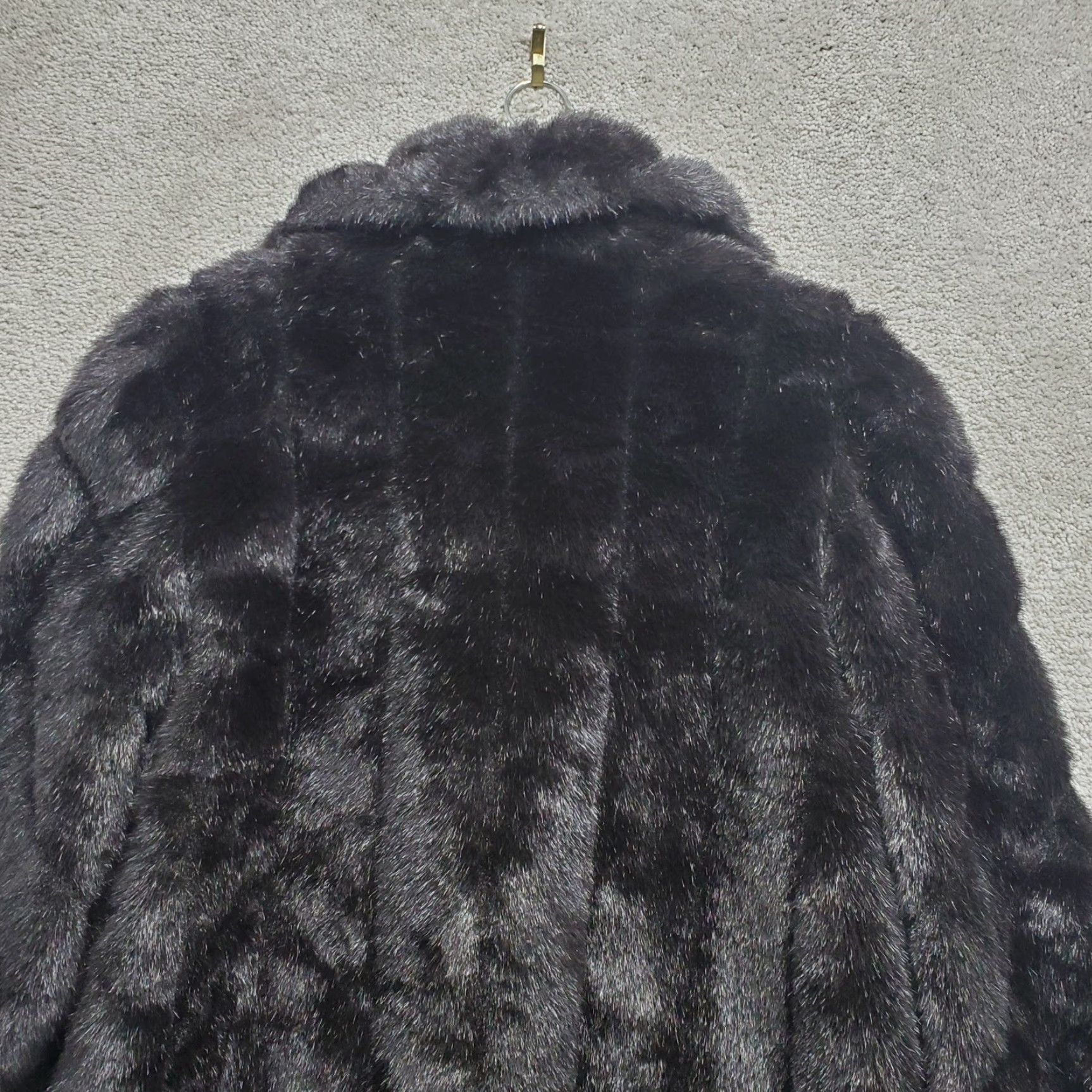 Vintage VTG Olympia Limited Inc Womens Faux Fur Coat Jacket Black Size L Mob Wife Retro Size L / US 10 / IT 46 - 3 Thumbnail