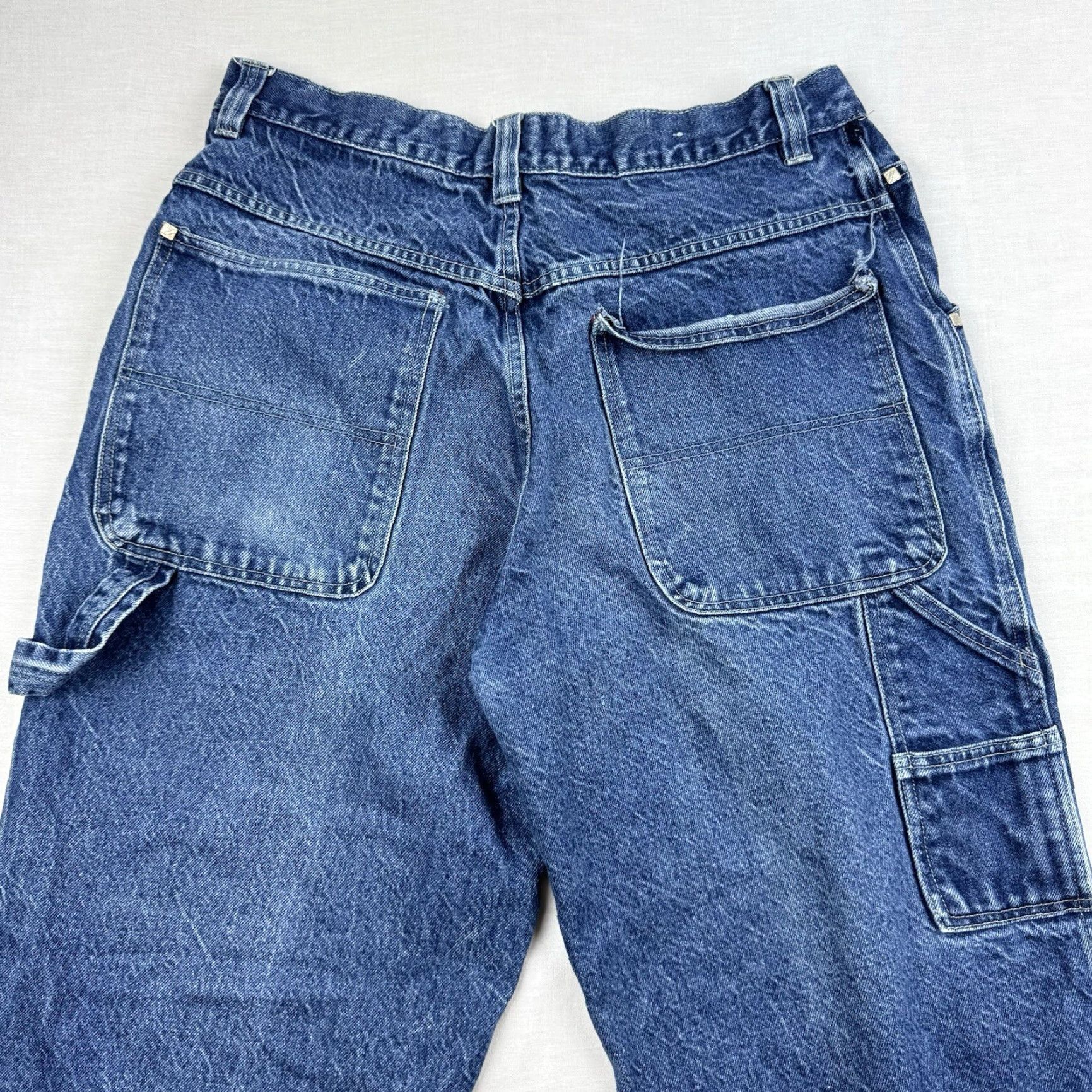 Vintage VINTAGE Zen Jeans Adults 36x29 Blue Denim Wide-Leg Grunge Hip Hop 90s Punk Y2K Mens Zip Closure Size US 36 / EU 52 - 4 Thumbnail