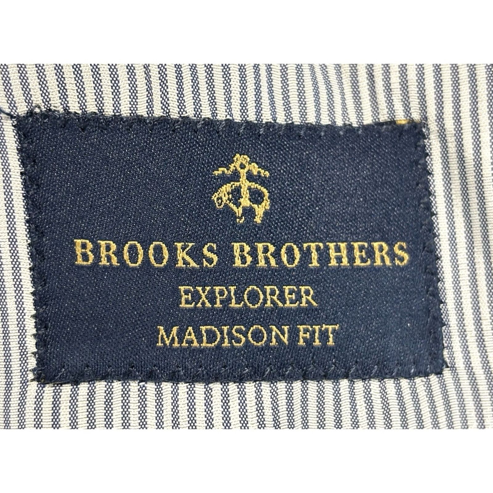 Brooks Brothers Brooks Brothers Explorer Madison Fit Blazer 48R Grey Blue Wool Jacket Luxury Mens Blazer Madison Fit 48 Grey Blue Wool Classic Size 48R - 5 Thumbnail