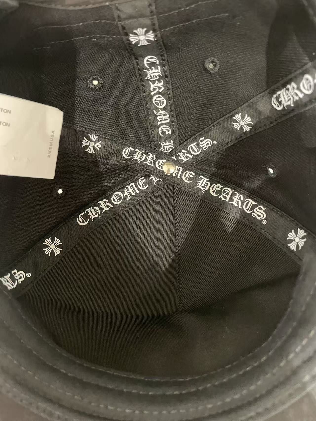 Chrome Hearts Chrome Hearts Black Embriodered Vertical Logo Baseball Cap Size ONE SIZE - 7 Thumbnail