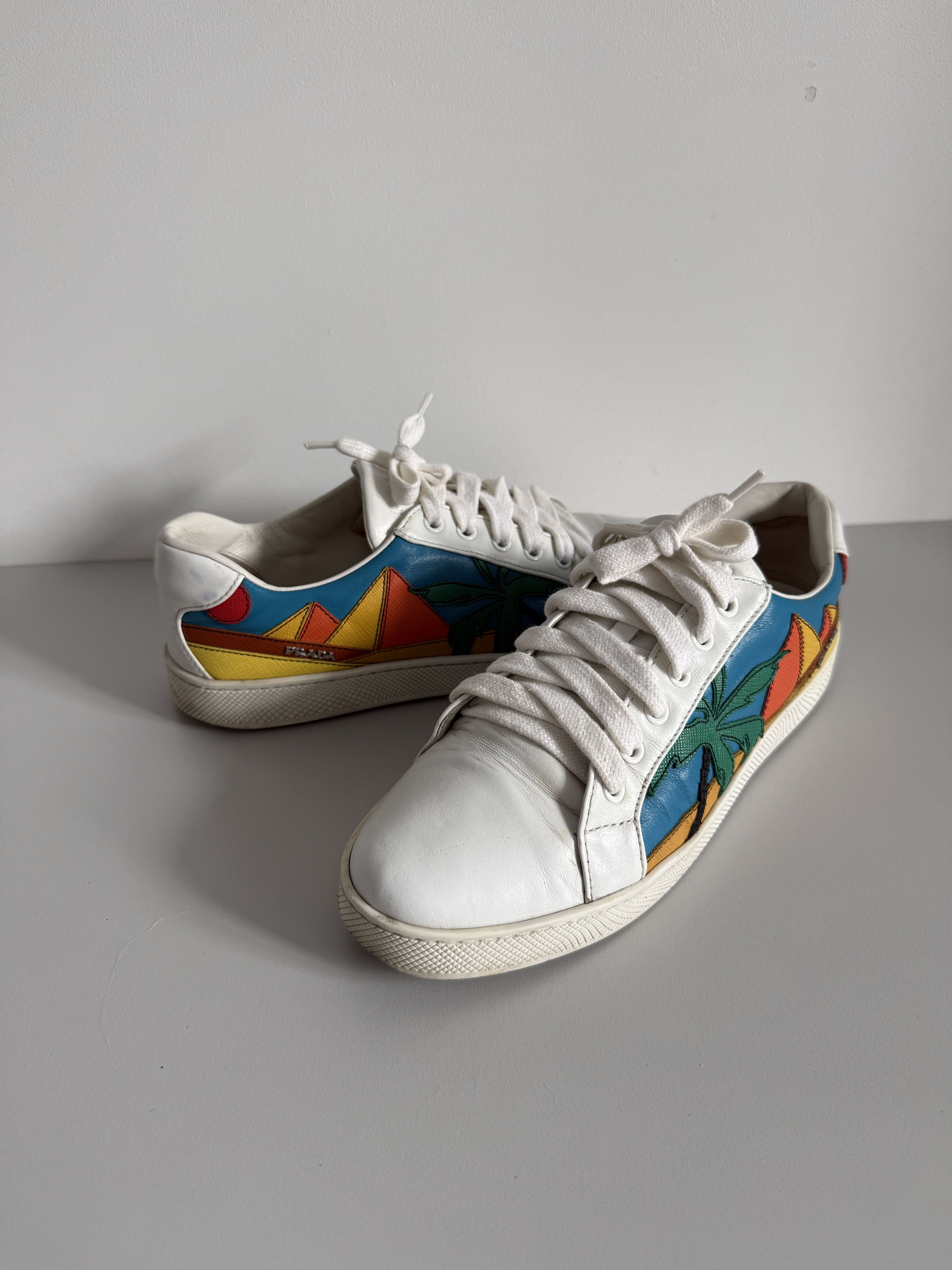 Prada Prada Egyptian Pyramid Low Sneakers Size US 8 / IT 38 - 1 Thumbnail