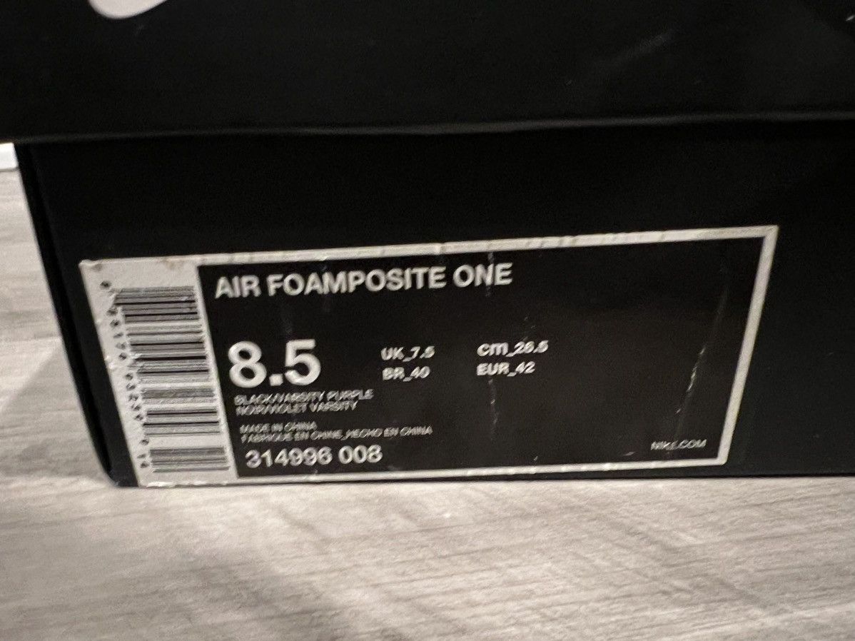 Nike Size 8.5 2017 Nike Air Foamposite One Eggplant 314996 008 Size US 8.5 / EU 41-42 - 9 Thumbnail