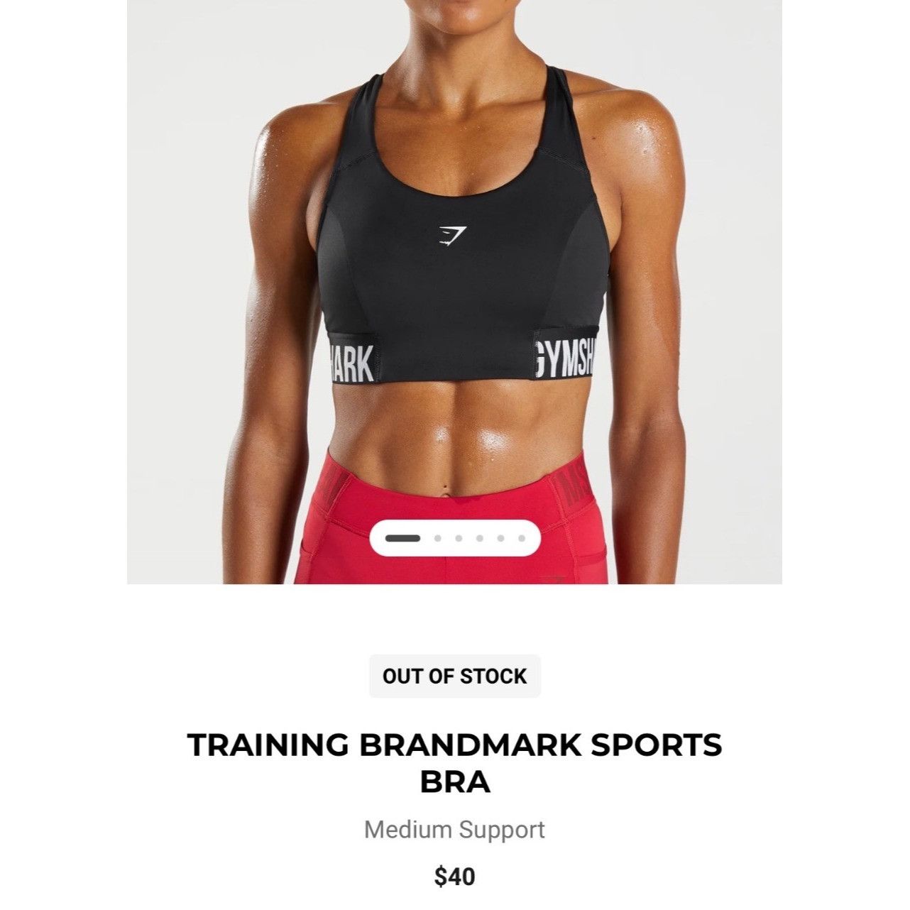 Gymshark Gymshark Womens Black Racerback Sports Bra With Logo Band Te Size S / US 4 / IT 40 - 6 Thumbnail