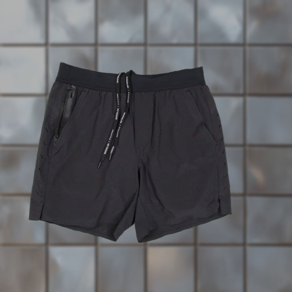 Ten Thousand Ten Thousand Shorts Mens Small Black Interval 7" Hybrid Workout Lined Drawstring Pockets Logo Size US 29 - 1 Thumbnail