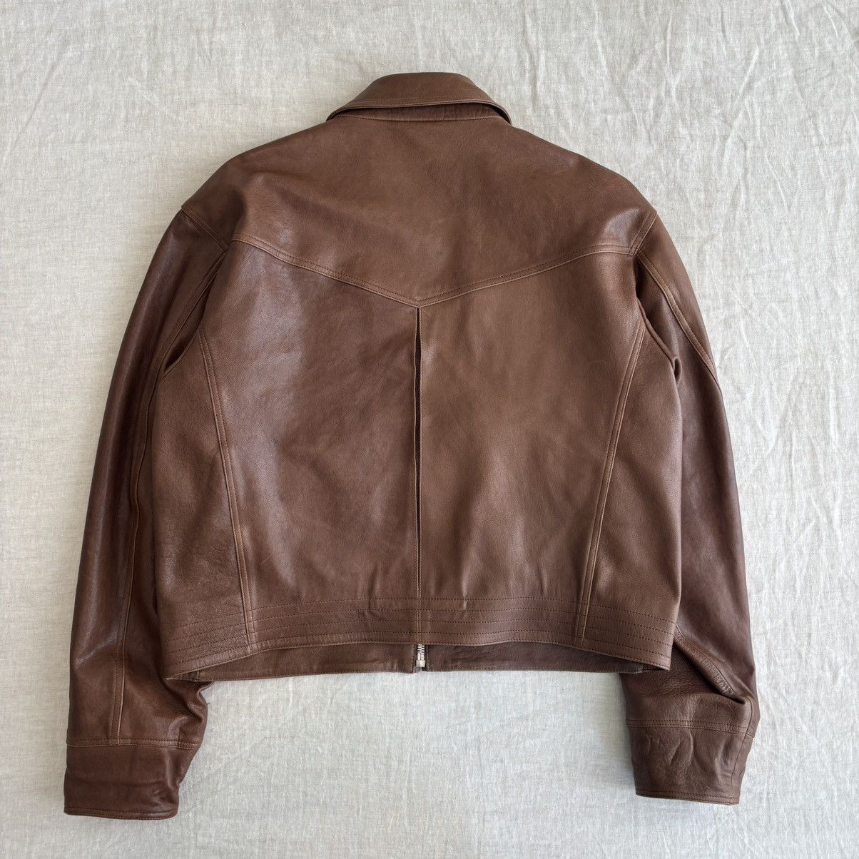 Bare Knuckles Saddle Brown Leather Cruiser Jacket Size US XL / EU 56 / 4 - 3 Thumbnail