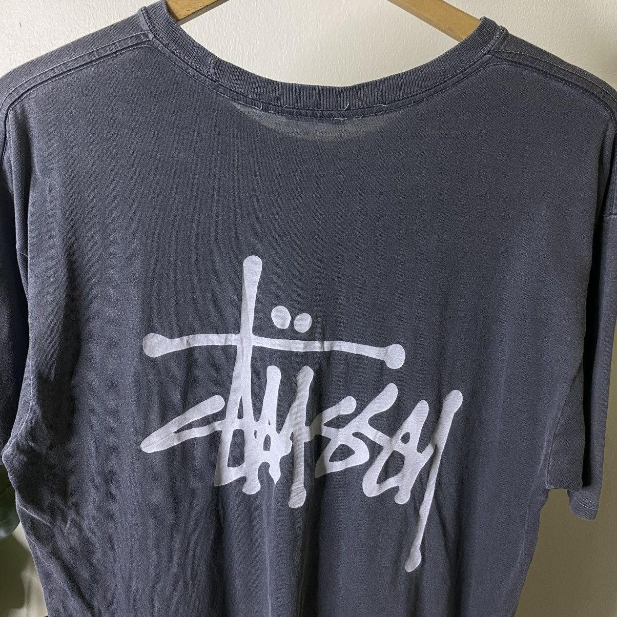 Stussy Y2K Stussy Script Washed Grey Skater Tee Size US M / EU 48-50 / 2 - 2 Thumbnail