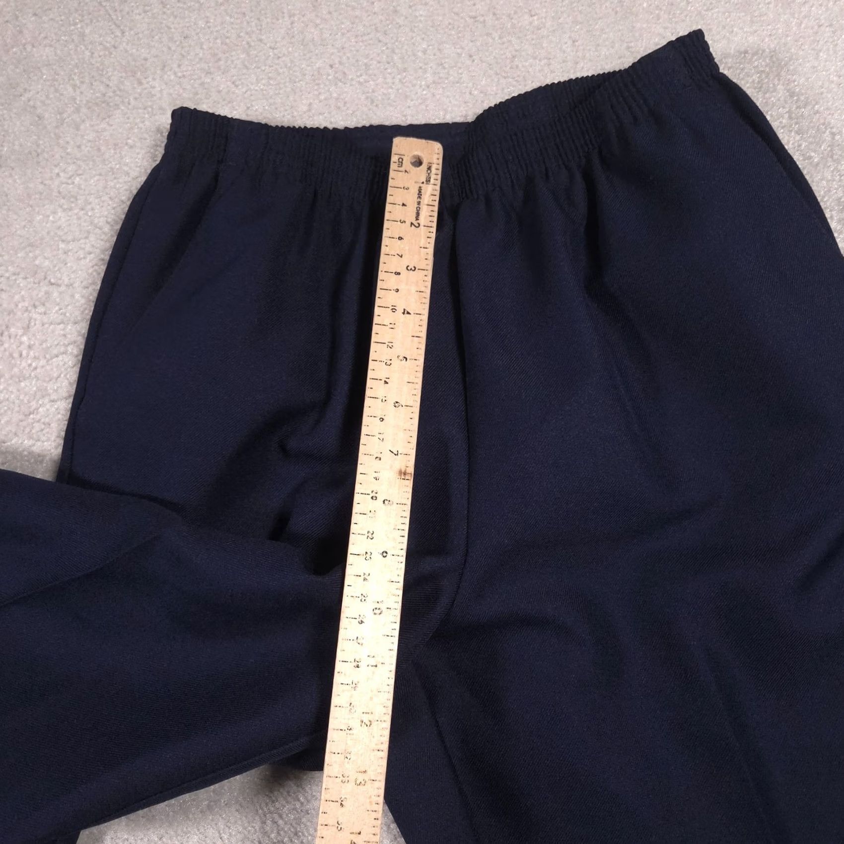 Vintage Alfred Dunner Pants Womens 10 Shor Blue Pull On Elastic Waist Straight Twill Size 32" / US 10 / IT 46 - 7 Thumbnail