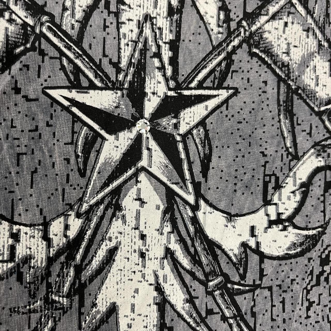 Other VTG Y2K Ranghart Phoenix & Skulls Stars Cyber T shirt Size US XXL / EU 58 / 5 - 7 Thumbnail