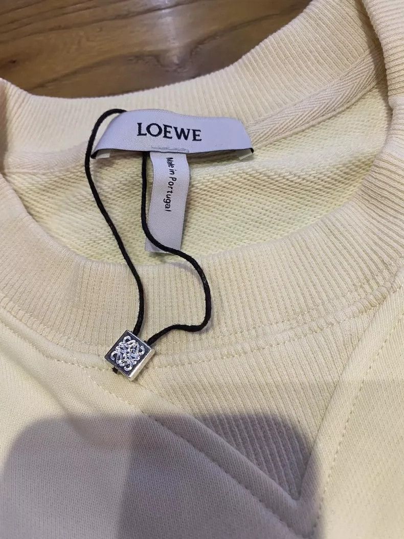 Loewe LOEWE Mishadow LOGO heavy duty embroidered round neck swea Size L / US 10 / IT 46 - 4 Thumbnail