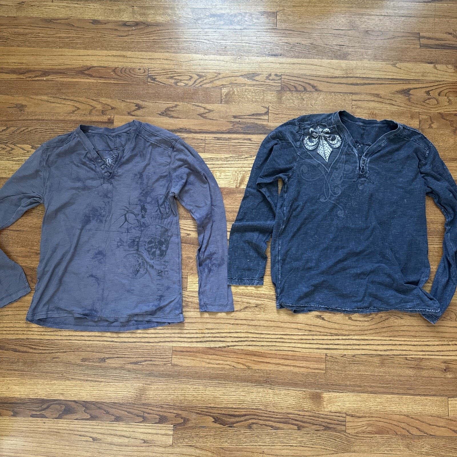 Affliction Lot Of 2 VTG Y2K Affliction Long Sleeve Shirt Button Size US M / EU 48-50 / 2 - 1 Thumbnail