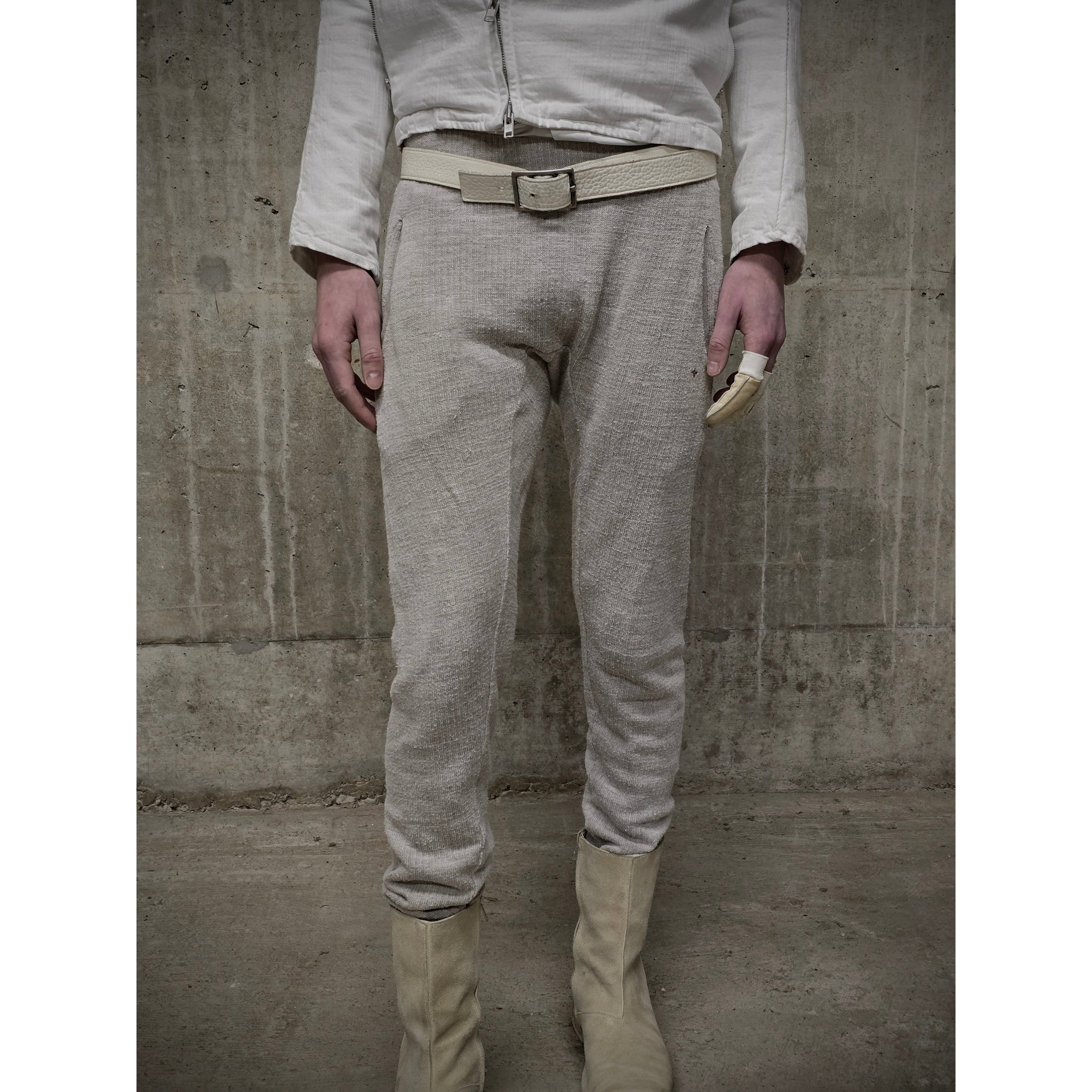 Ma+ m.a+ by Maurizio Amadei 24 P1121EE Fitted Linen Knit Pants Size US 28 / EU 44 - 3 Thumbnail