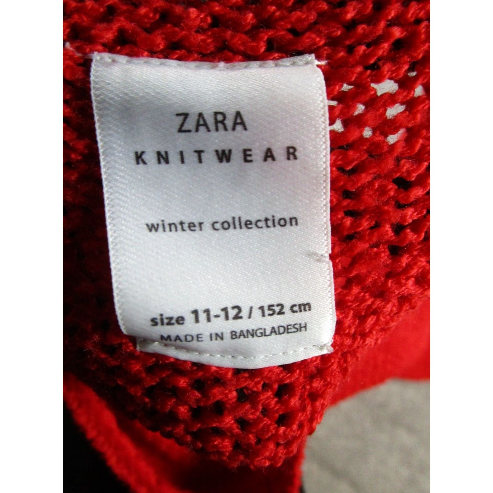 Zara ZARA Sweater Womens 12 Red Knit Pullover Round Neck Long Sleeve Knit Casual Pullover Women's 90s? (No, avoid mislead). Size XL / US 12-14 / IT 48-50 - 3 Thumbnail