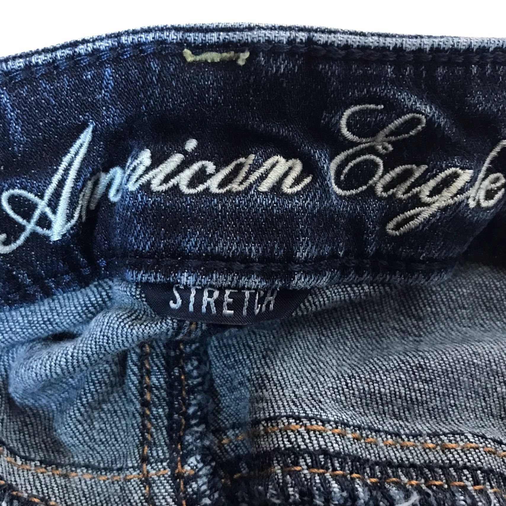 American Eagle Outfitters American Eagle Denim Mini Skirt Womens Size 8 Blue Distressed Casual 90s Size 30" / US 8 / IT 44 - 6 Thumbnail