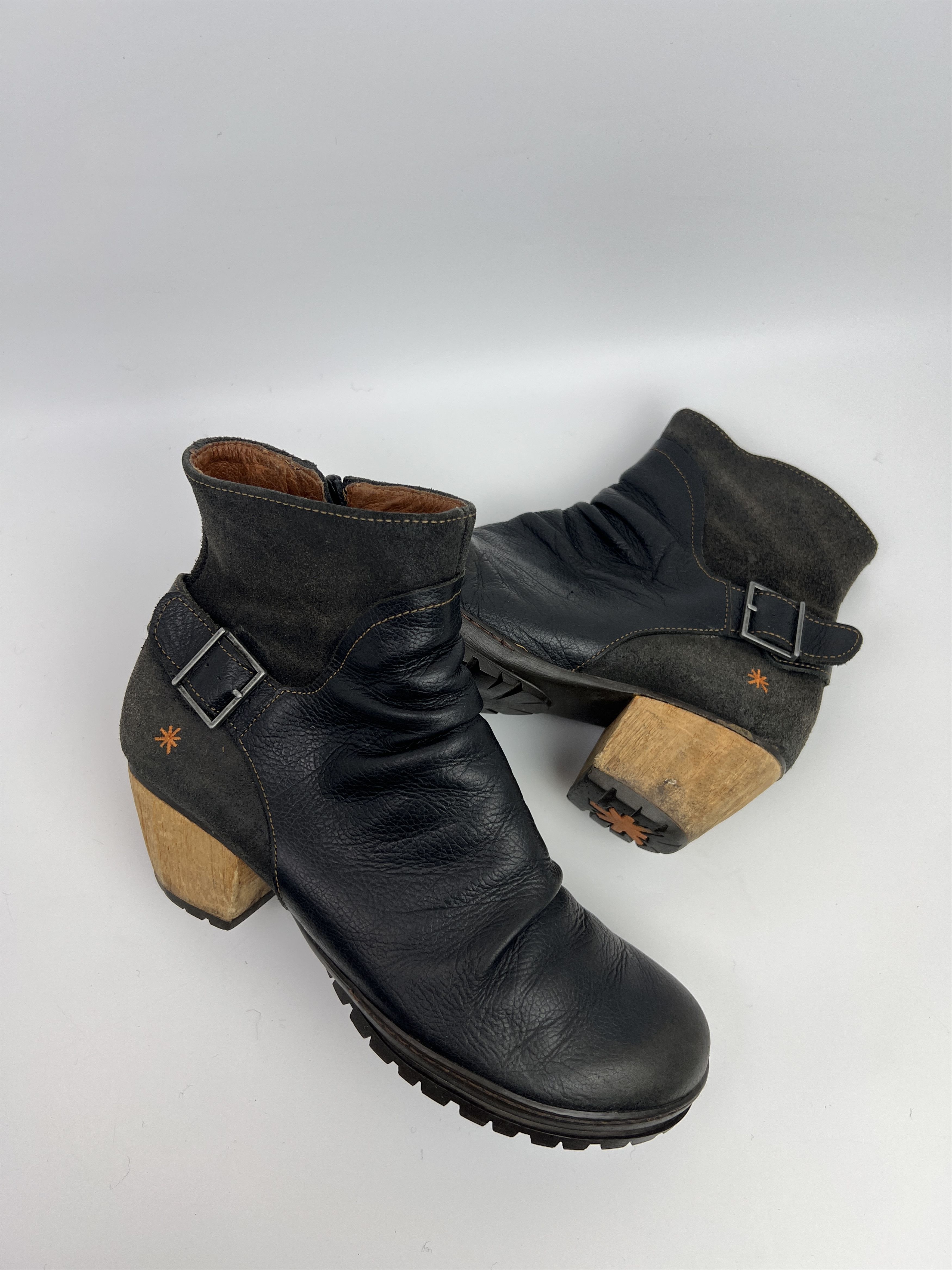 A.S.98 The Art Company Heels Ankle Avant Garde Boots Size US 9 / IT 39 - 1 Thumbnail