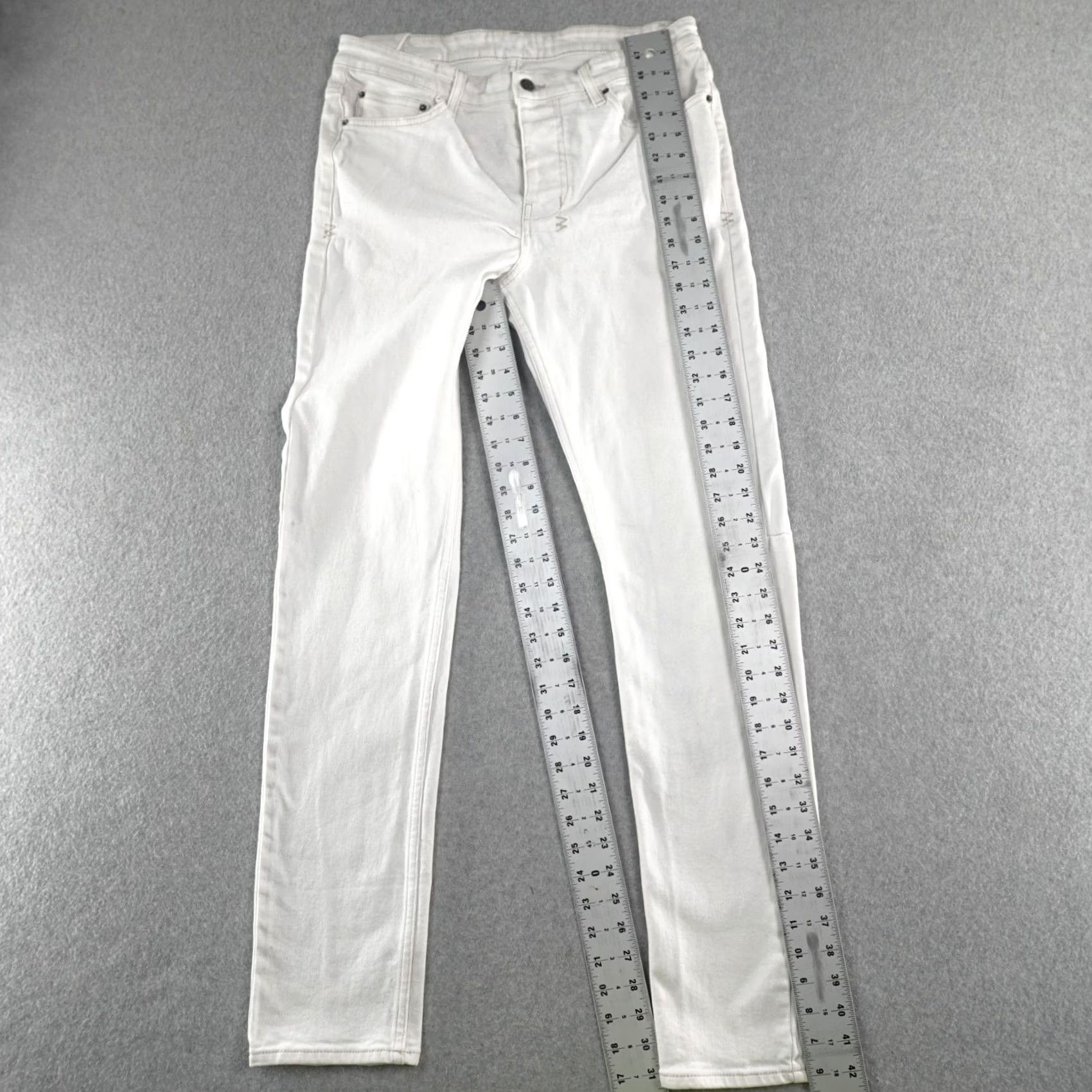 Ksubi ksubi Jeans Mens 33X31 White Skinny Slim Fit Denim Shirt? Size US 33 - 3 Thumbnail