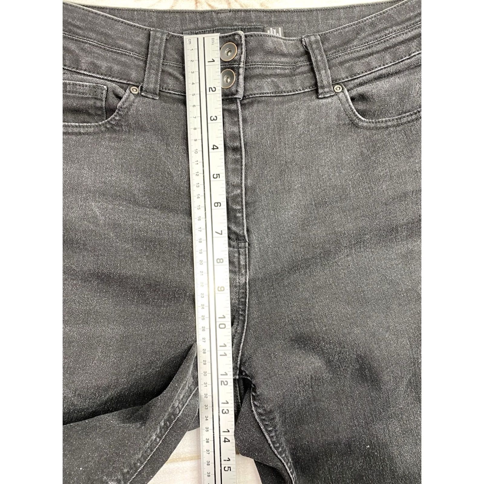 Vintage Long Tall Sally Jeans Sz 10 Black High Rise Denim 5-Pocket Pockets 32in Inseam Straight Womens Size 32" / US 10 / IT 46 - 4 Thumbnail