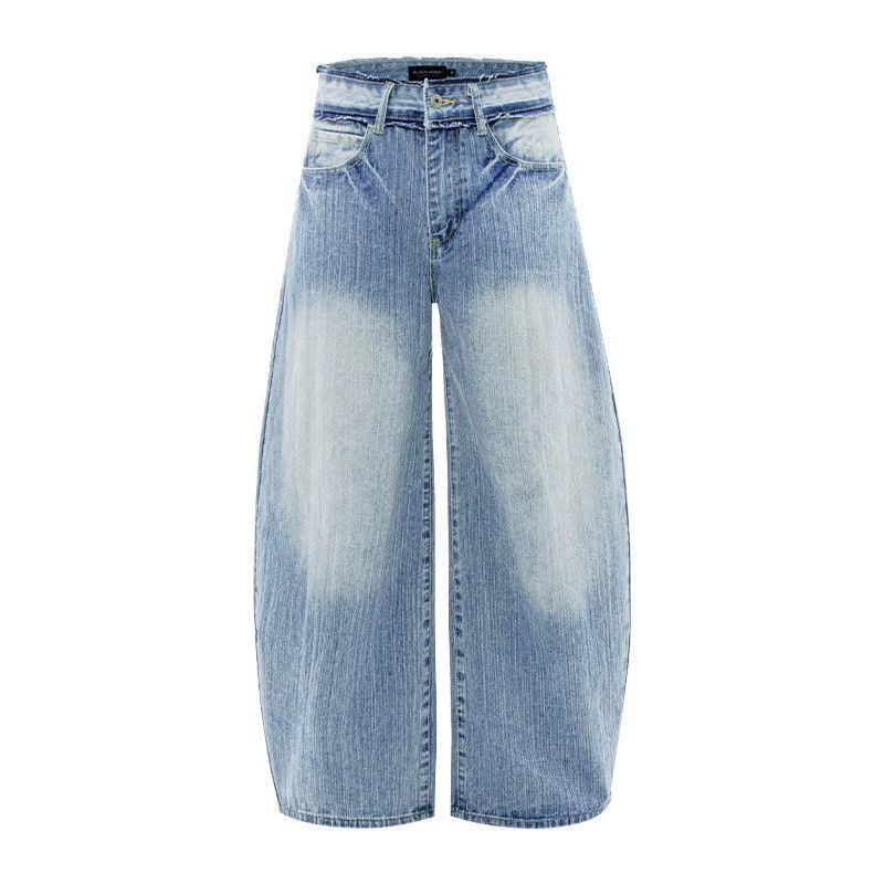 Jean Men's gradient washed distressed whisker scimitar jeans Size US 32 / EU 48 - 1 Thumbnail