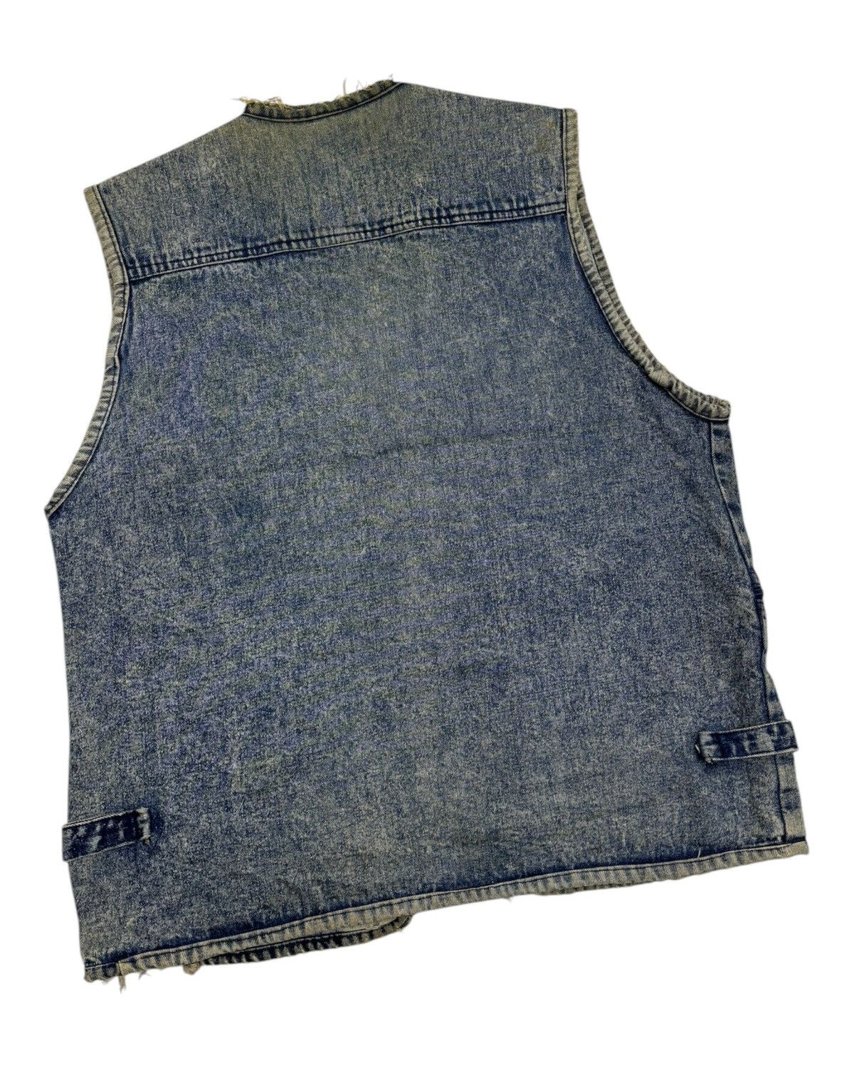 Vintage 🔥VINTAGE NIKE THRASHED DISTRESSED DENIM VEST JACKET Size US M / EU 48-50 / 2 - 5 Thumbnail