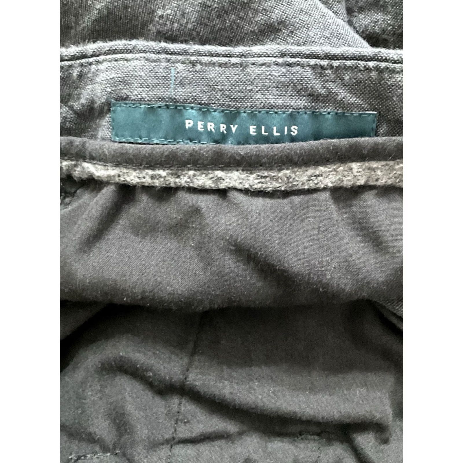 Perry Ellis Perry Ellis Portfolio Mens Dress Pants Gray Flat Front 33x32 Slacks Straight Leg N/A Size US 33 - 5 Thumbnail